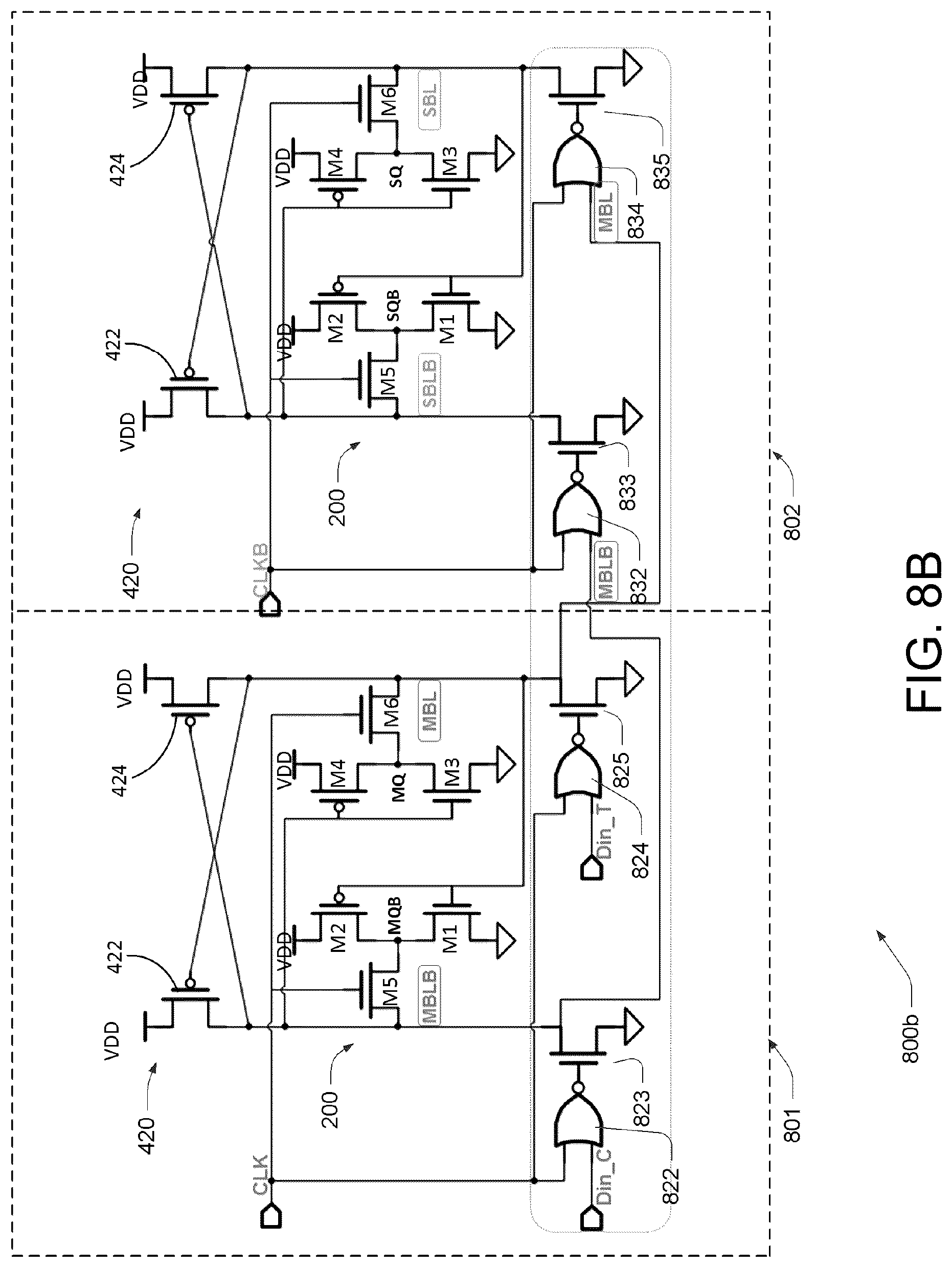 Patent US12322438 Figure 10 – Latch circuit formed by modified memory cells