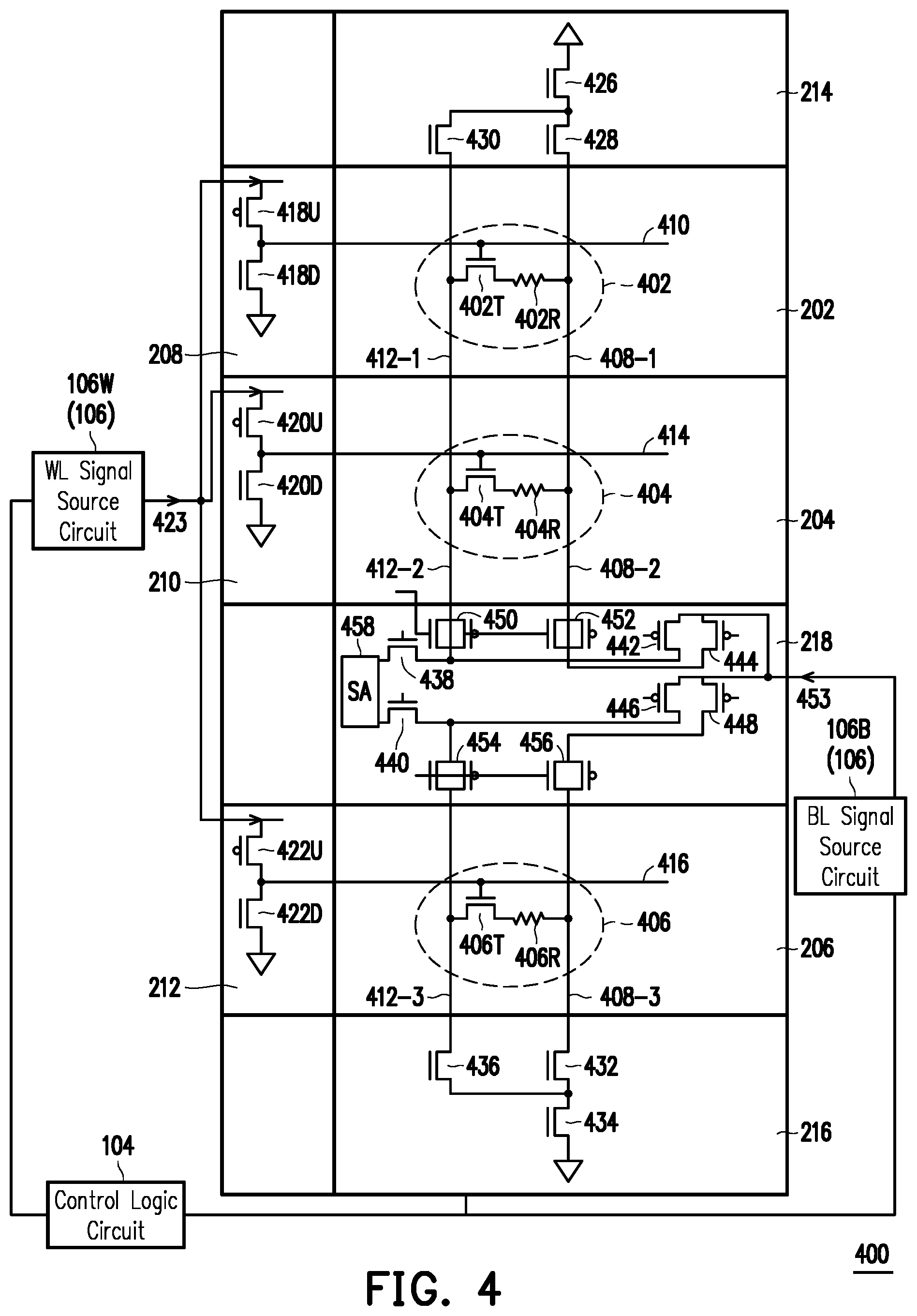 Patent US12322441 Figure 3 – Resistive random access memory device