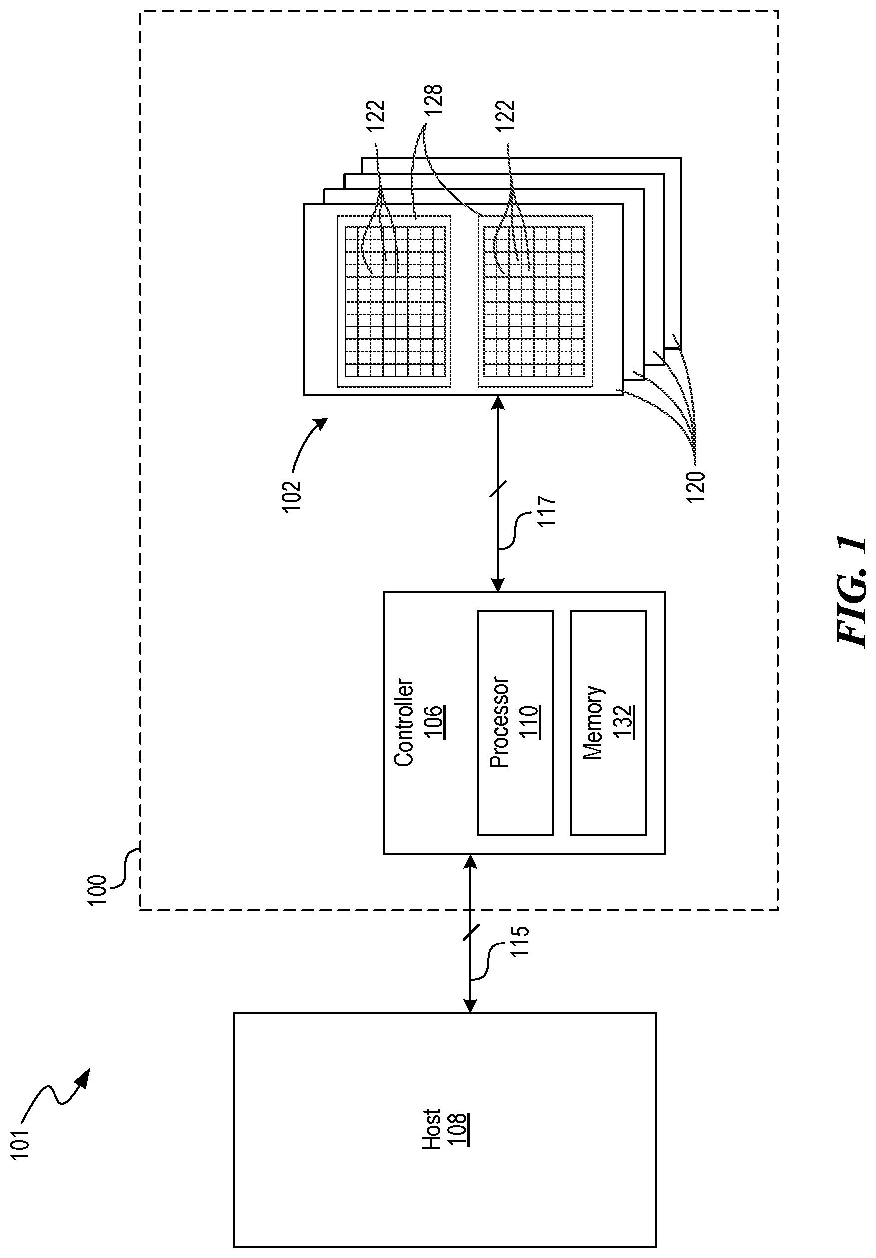 Patent US12322444 Figure 1 – Memory devices with controlled wordline ramp rates, and associated systems and methods