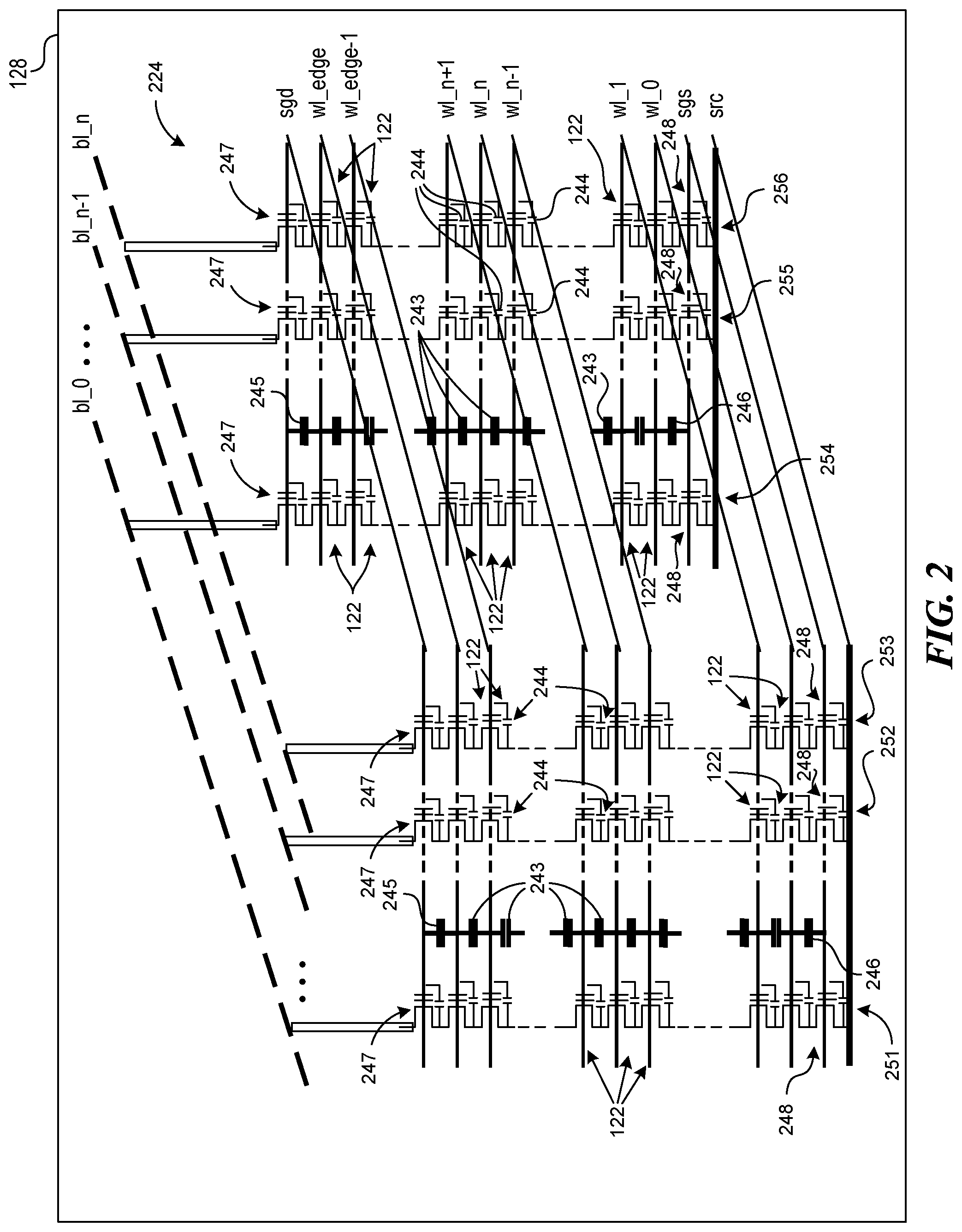 Patent US12322444 Figure 2 – Memory devices with controlled wordline ramp rates, and associated systems and methods