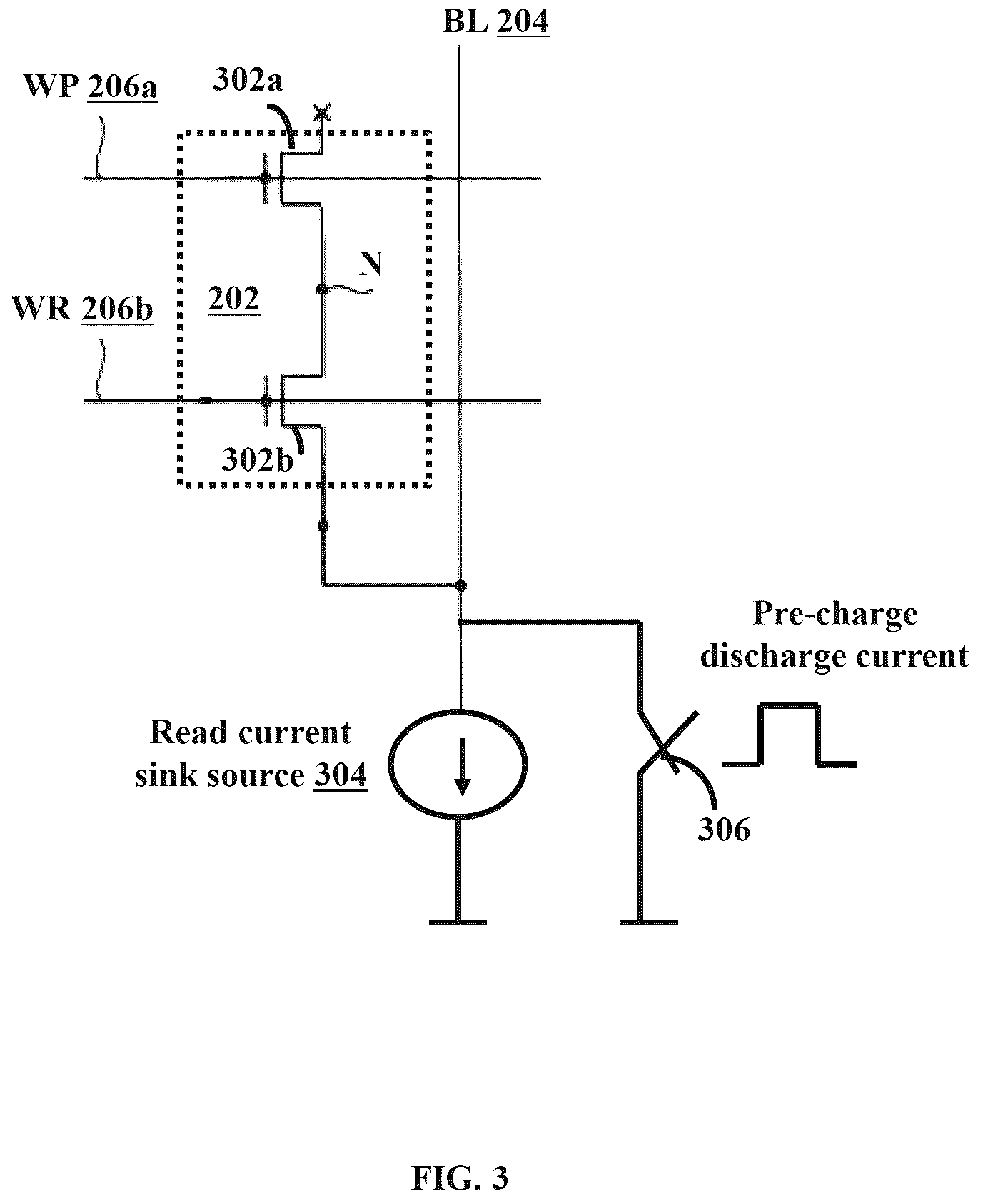 Patent US12322446 Figure 4 – Reduced word line voltage during discharge phase of read operation