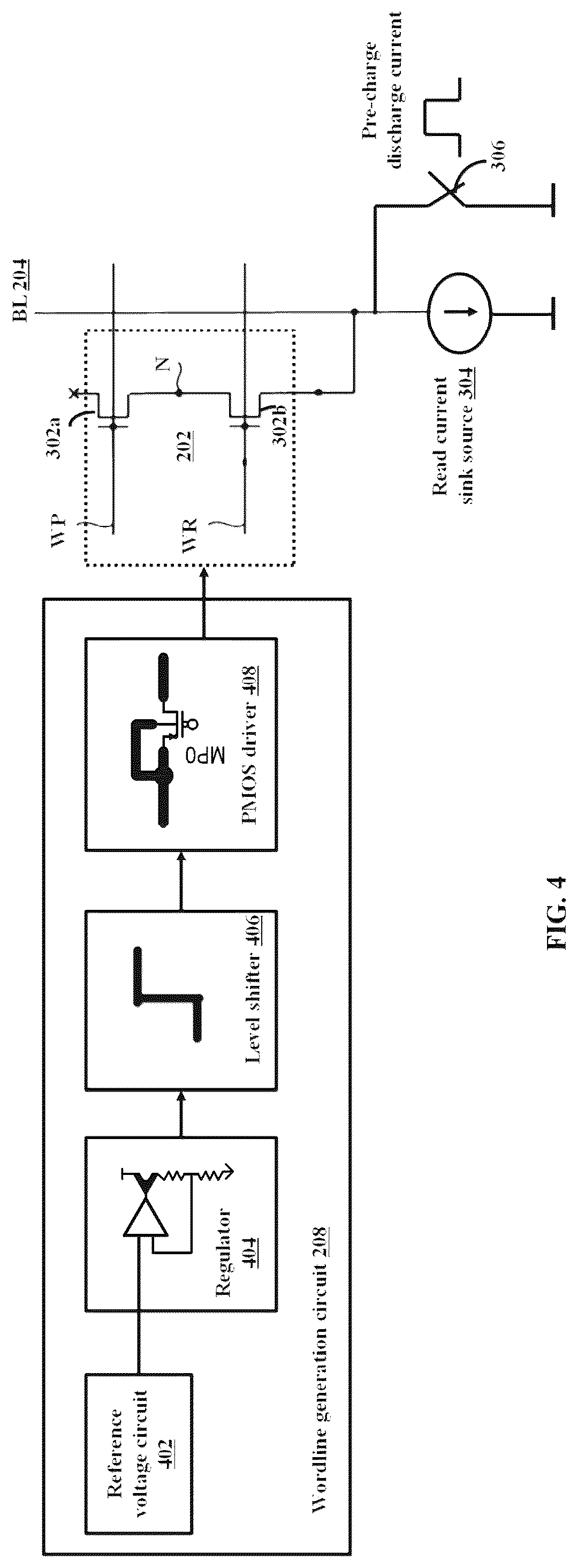 Patent US12322446 Figure 5 – Reduced word line voltage during discharge phase of read operation