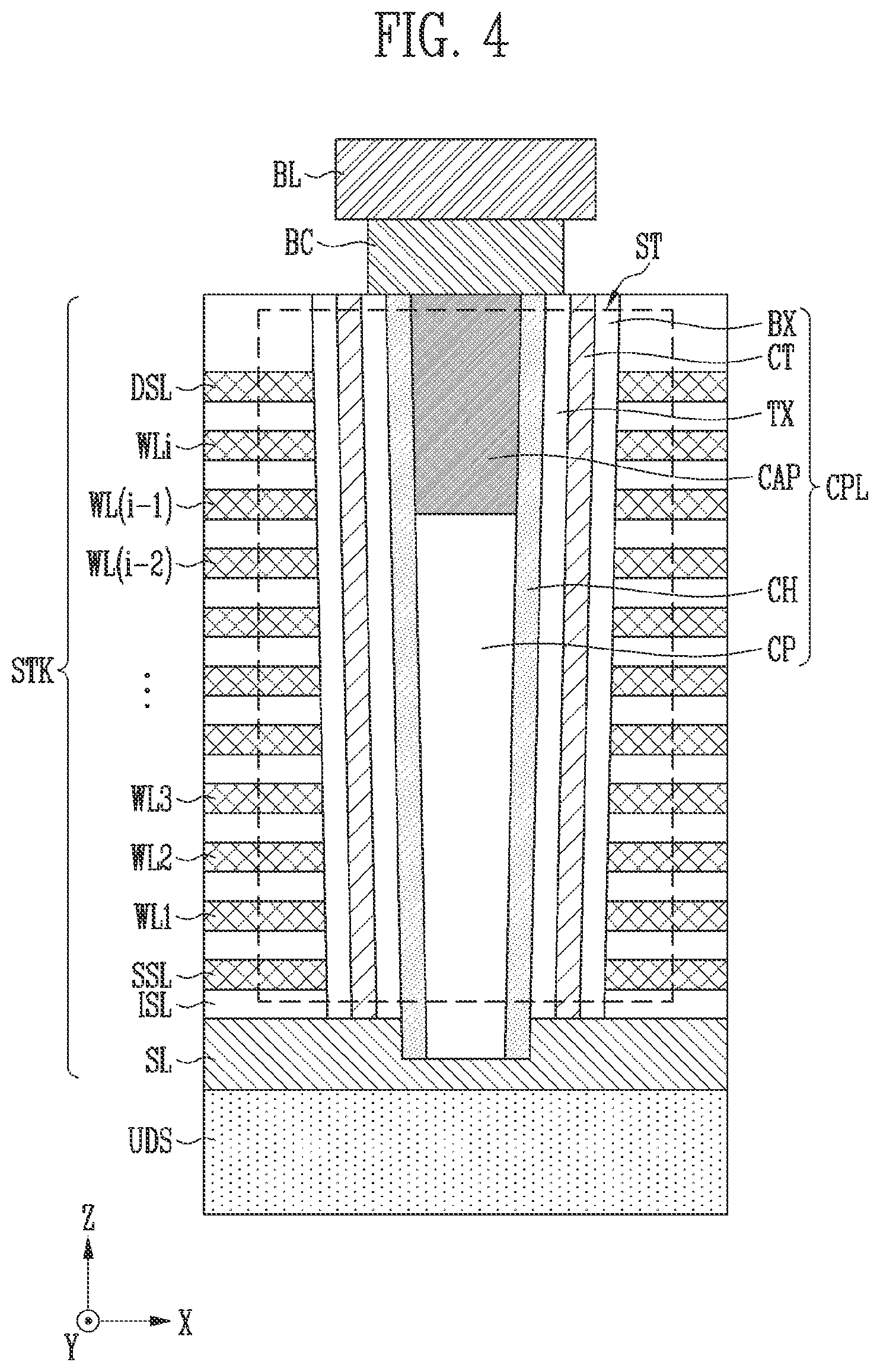 Patent US12322448 Figure 4 – Memory device and operating method of the memory device