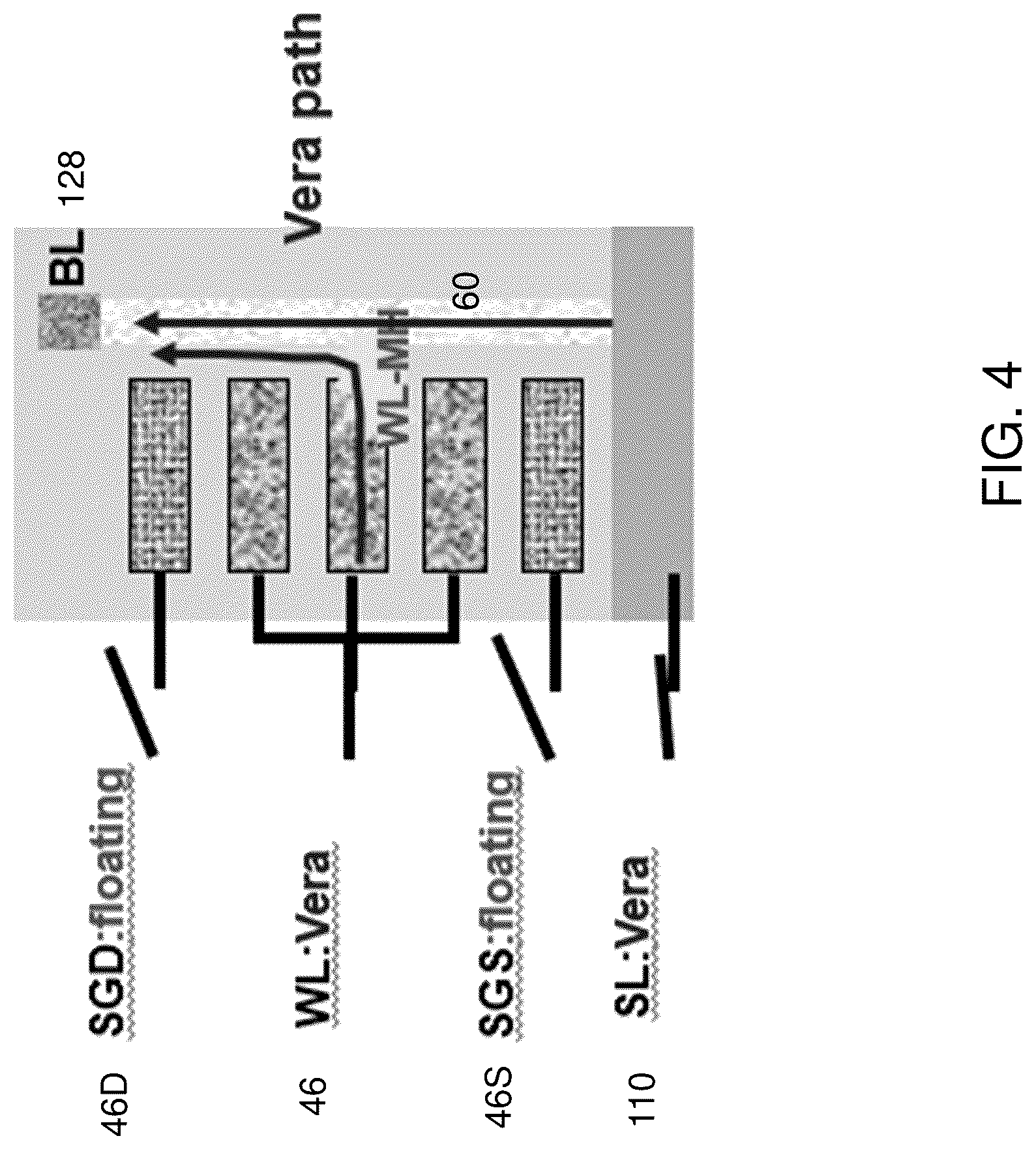 Patent US12322452 Figure 4 – Three-dimensional memory device including a bit-line-bias vertical transistor block and methods of operating the same