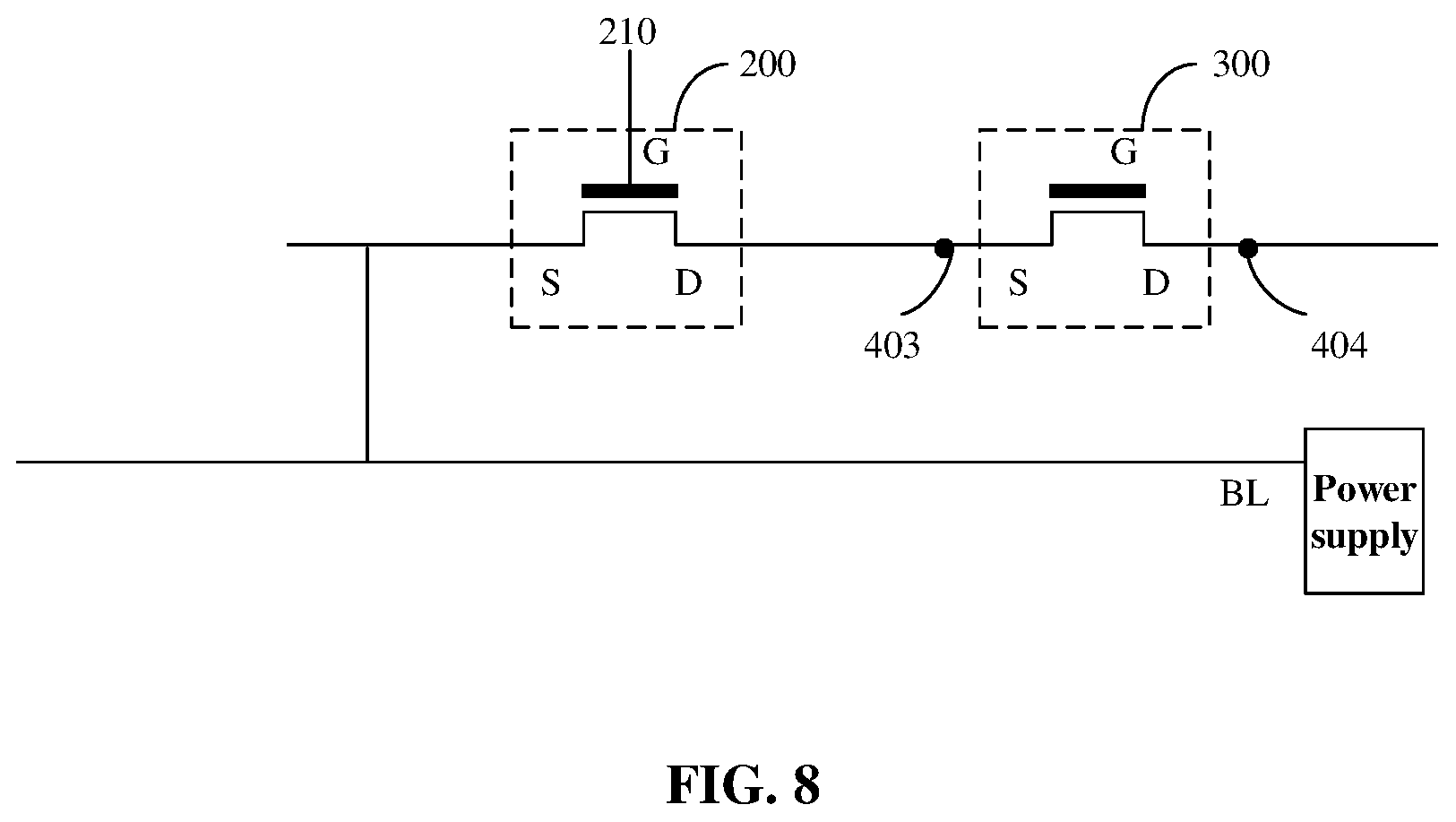 Patent US12322459 Figure 8 – Simulation test model for anti-fuse circuit and circuit testing method