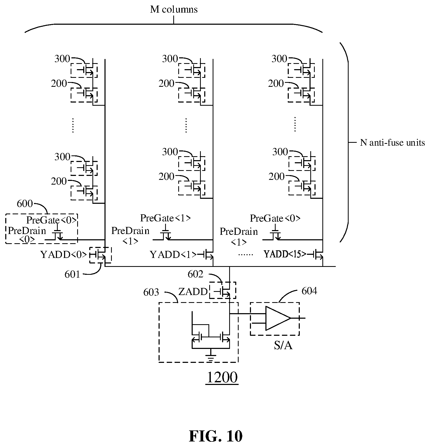 Patent US12322459 Figure 10 – Simulation test model for anti-fuse circuit and circuit testing method