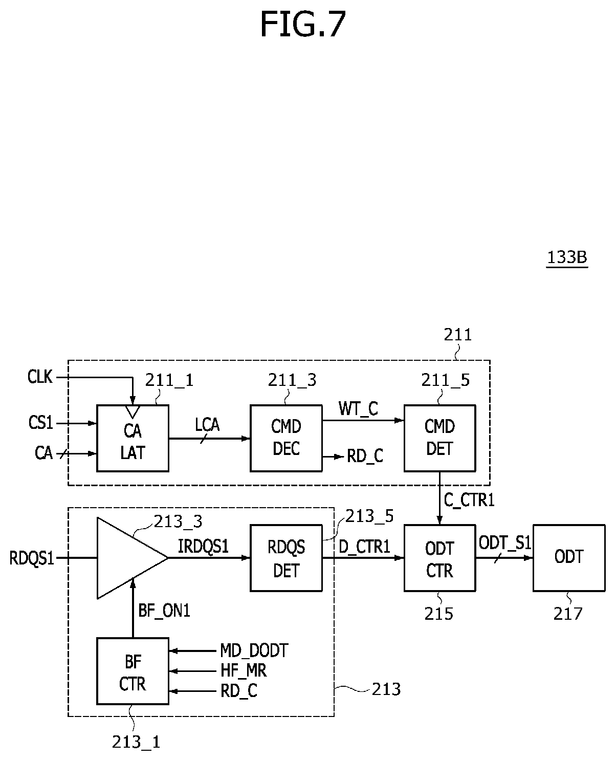 Patent US12322470 Figure 7 – Semiconductor devices and semiconductor systems calibrating termination resistance