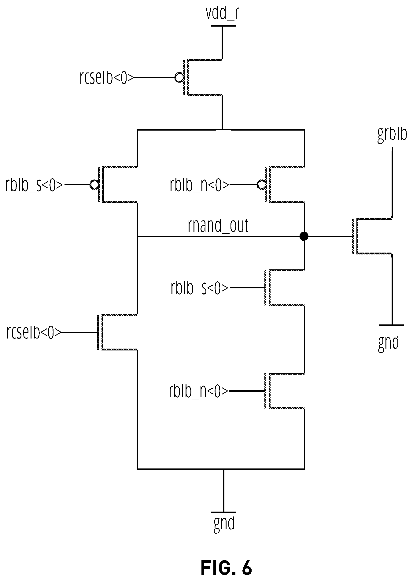 Patent US12322471 Figure 6 – Contention-free dual-voltage logic cell
