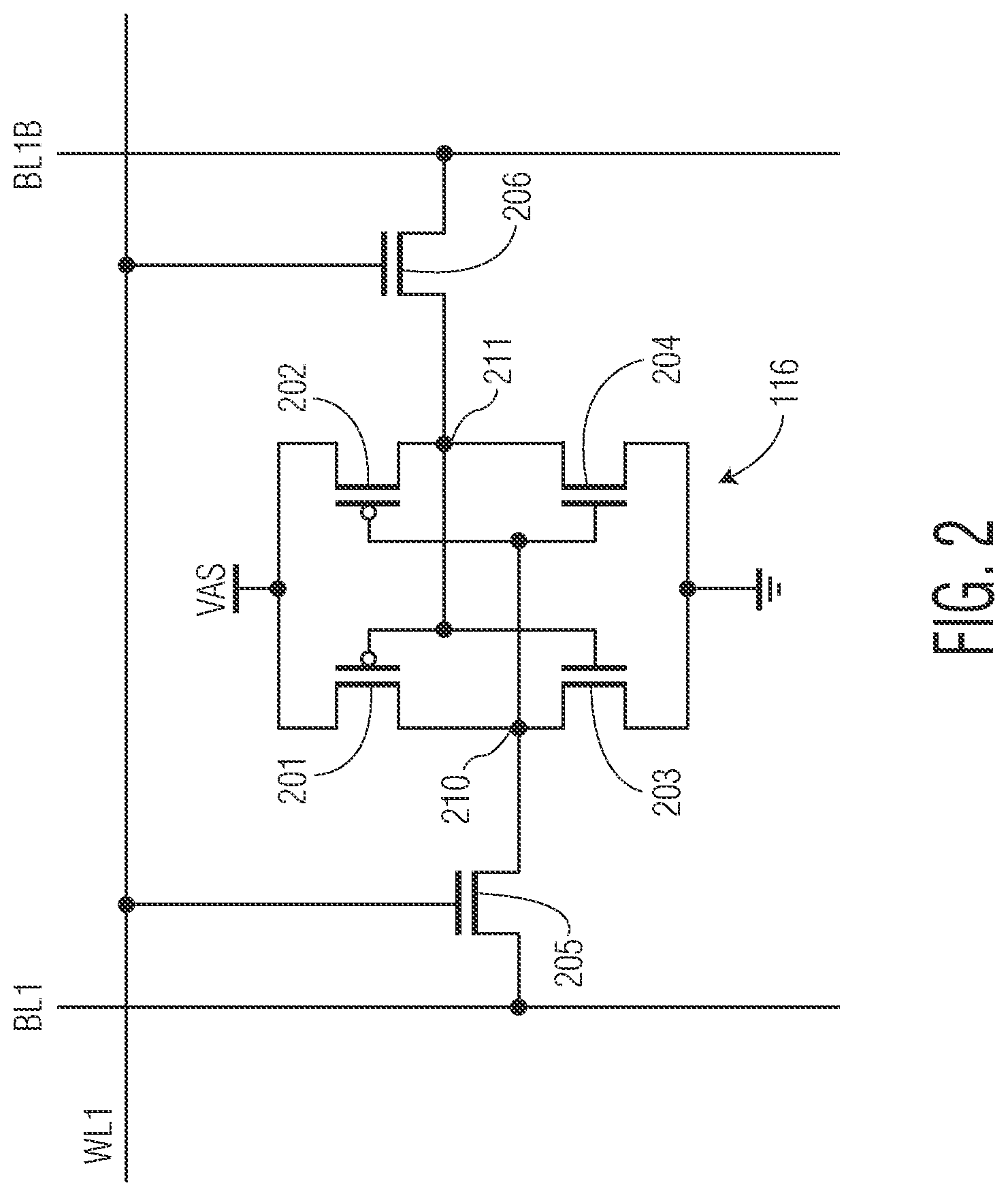 Patent US12322472 Figure 2 – Voltage generation circuit for SRAM