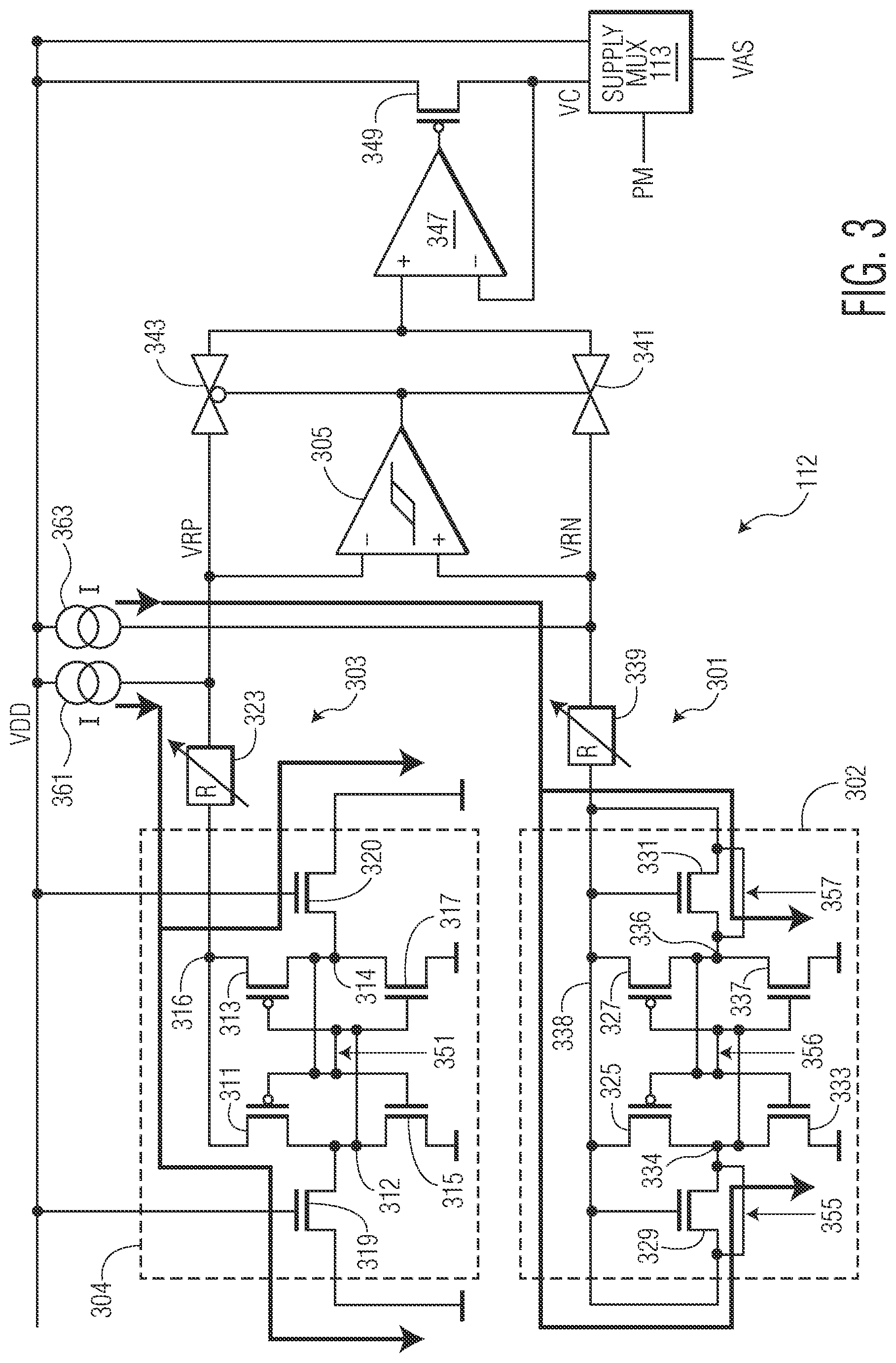 Patent US12322472 Figure 3 – Voltage generation circuit for SRAM