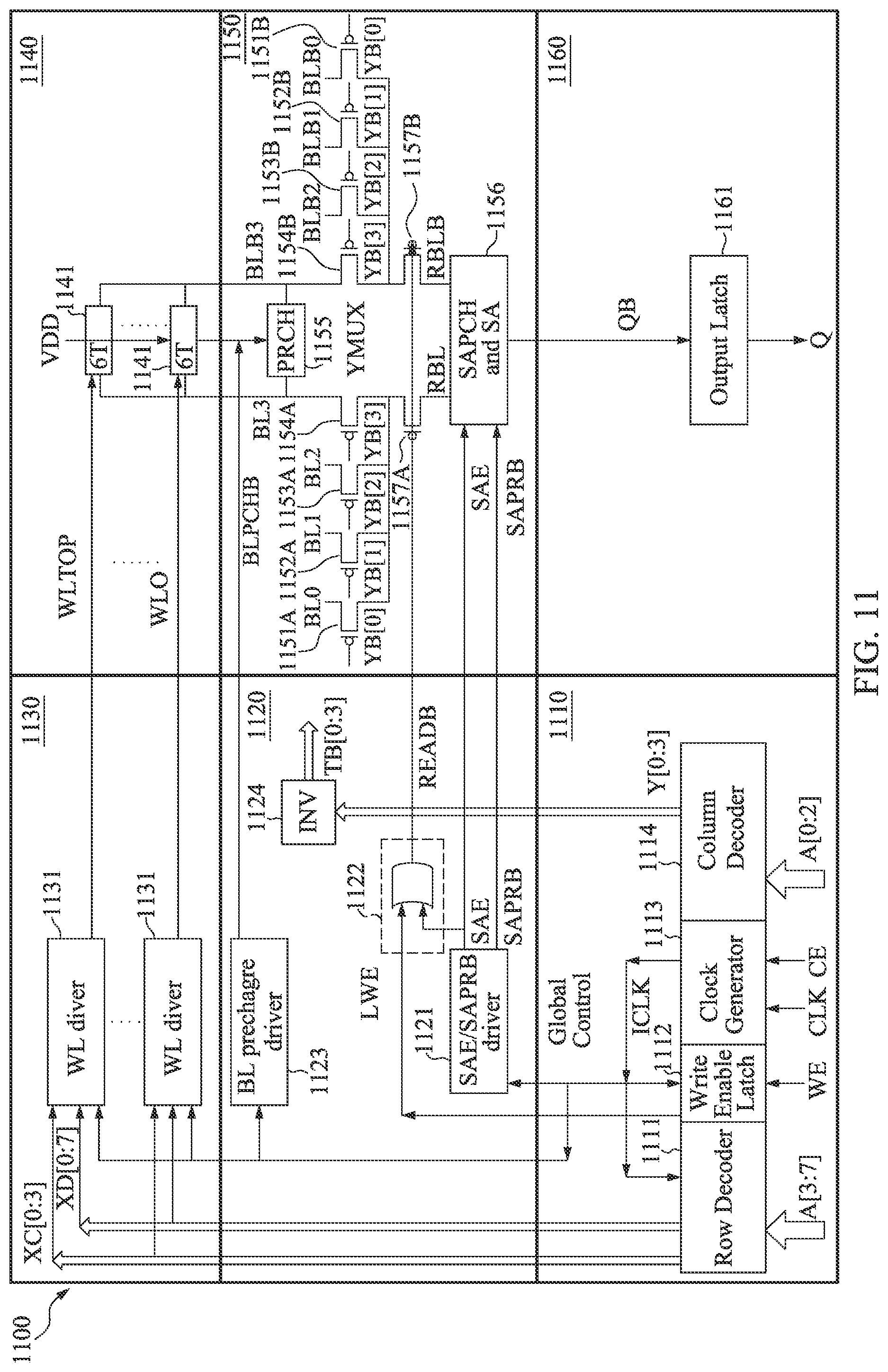 Patent US12322474 Figure 11 – Memory device, read clock generation circuit, and method for controlling read operation in memory device