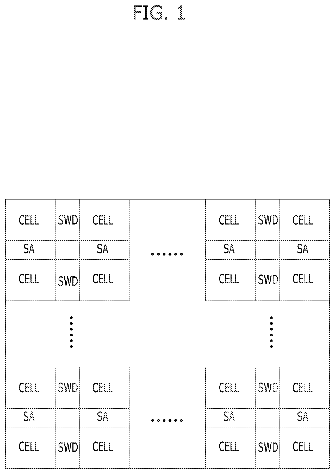 Patent US12322475 — Semiconductor device with buried gate word line drivers — Figure 1