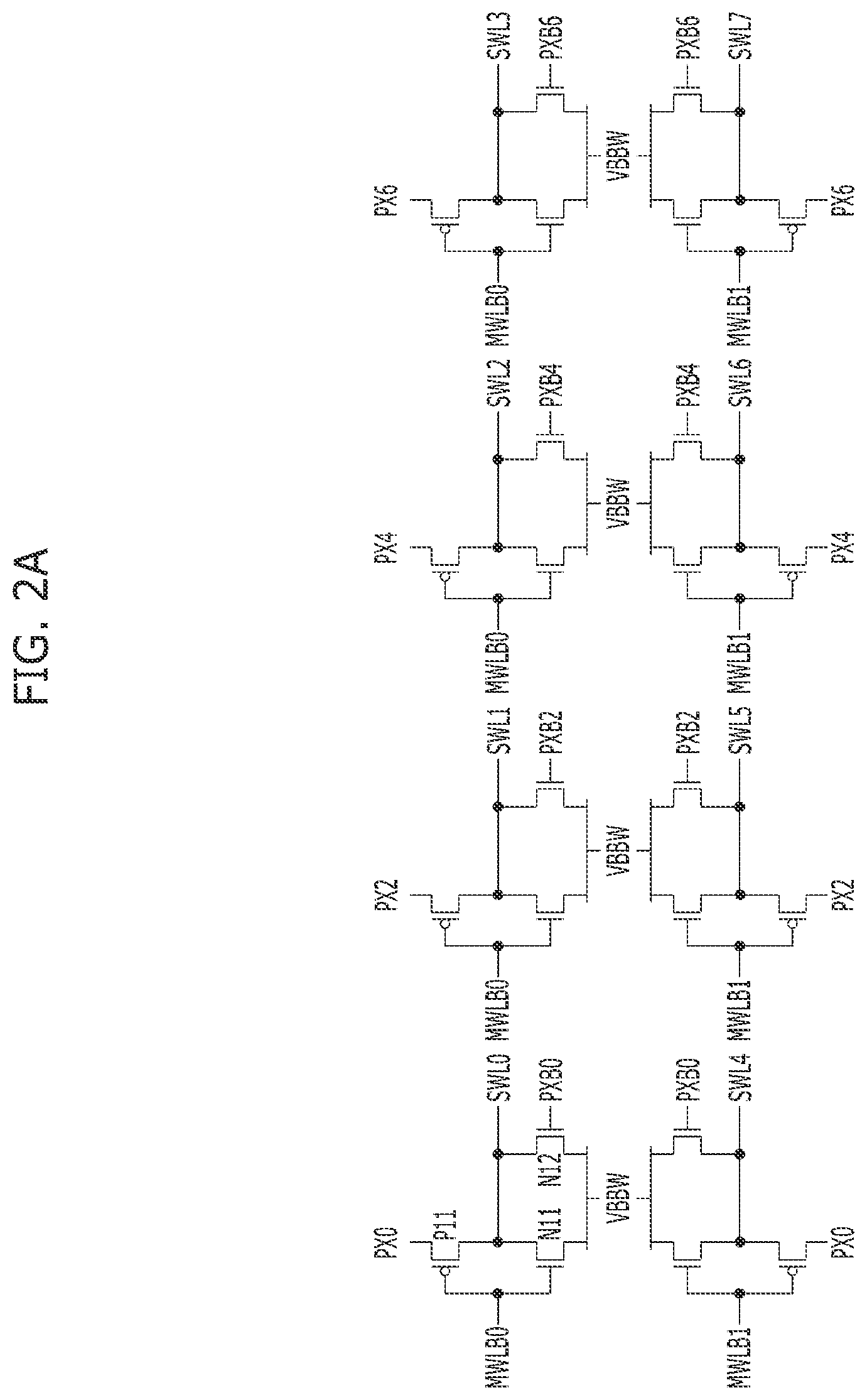 Patent US12322475 Figure 2 – Semiconductor device with buried gate word line drivers