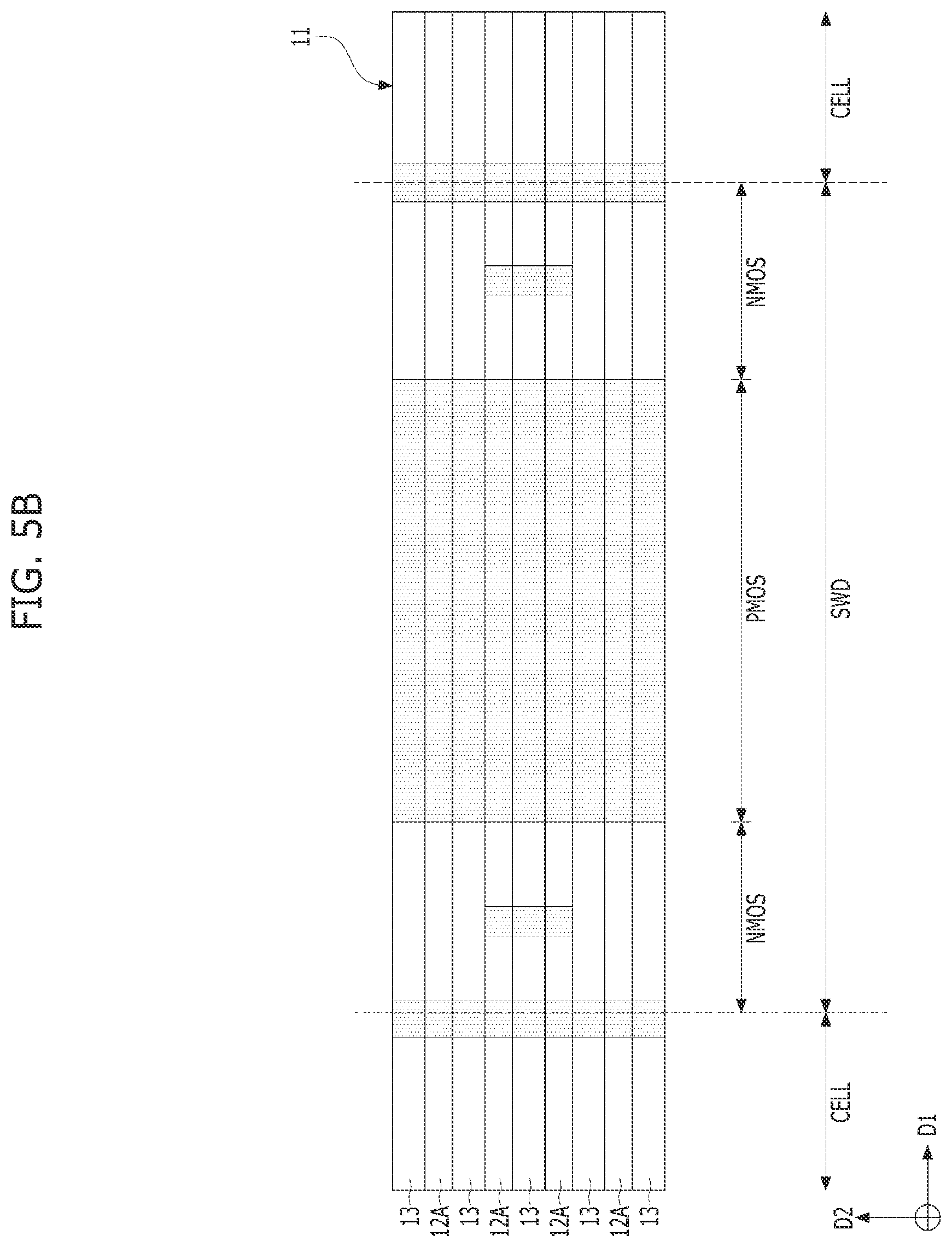 Patent US12322475 Figure 7 – Semiconductor device with buried gate word line drivers
