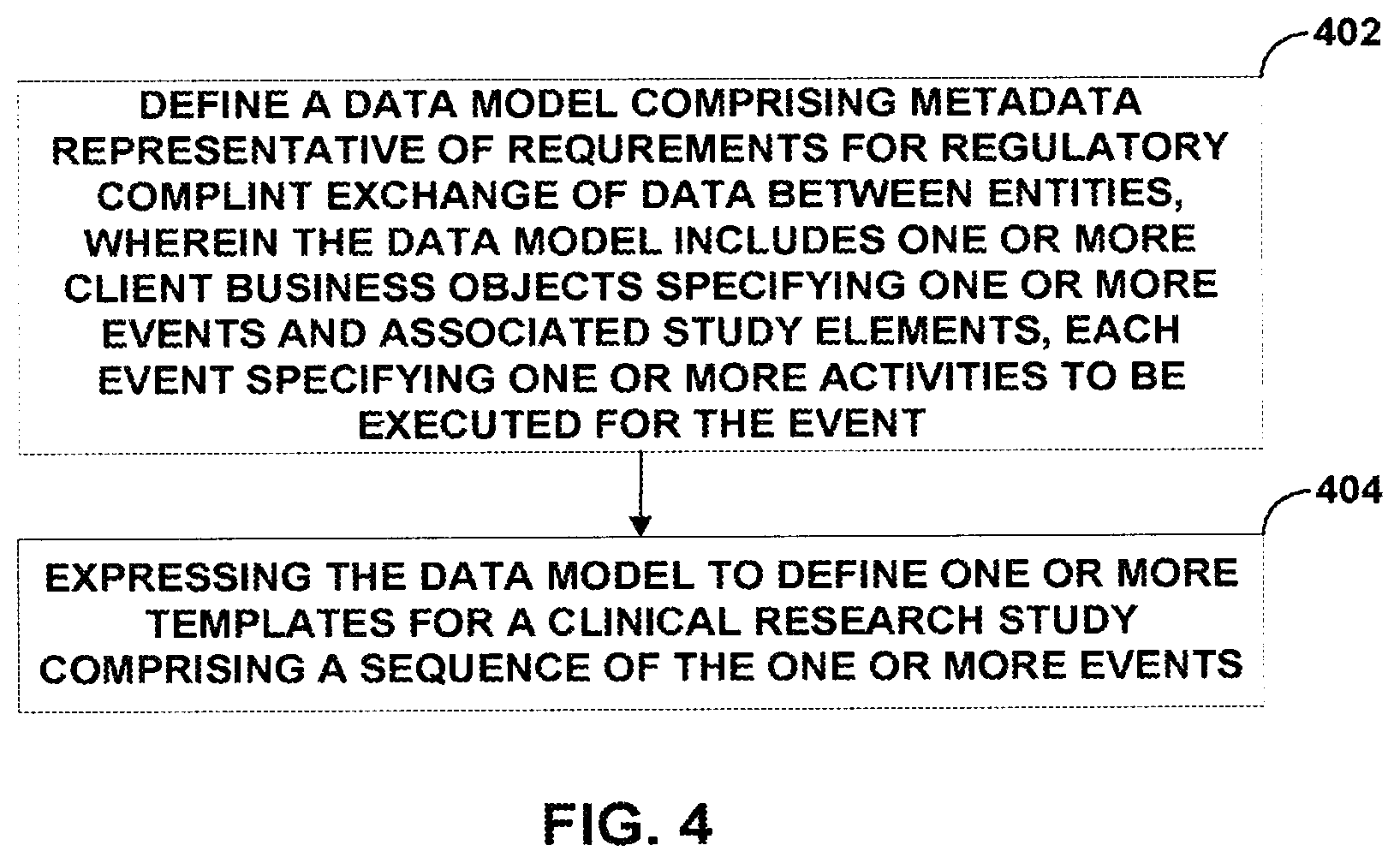 Patent US12322480 Figure 4 – Graphical study design for clinical research study systems