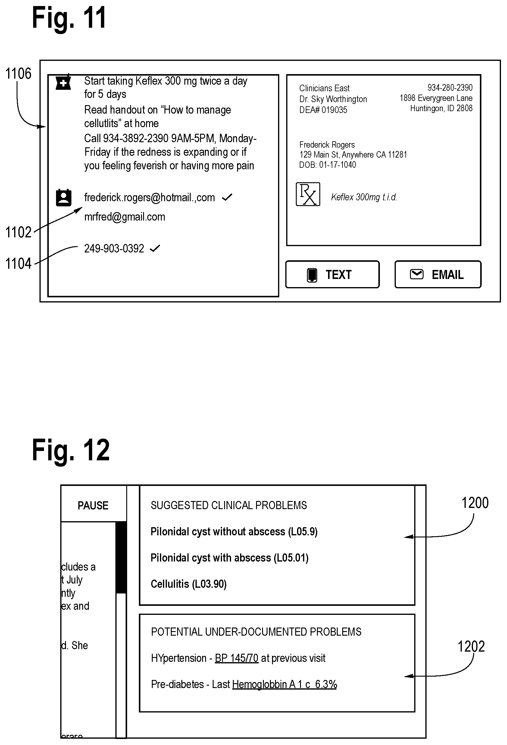 Patent US12322511 Figure 6 – Interface for patient-provider conversation and auto-generation of note or summary