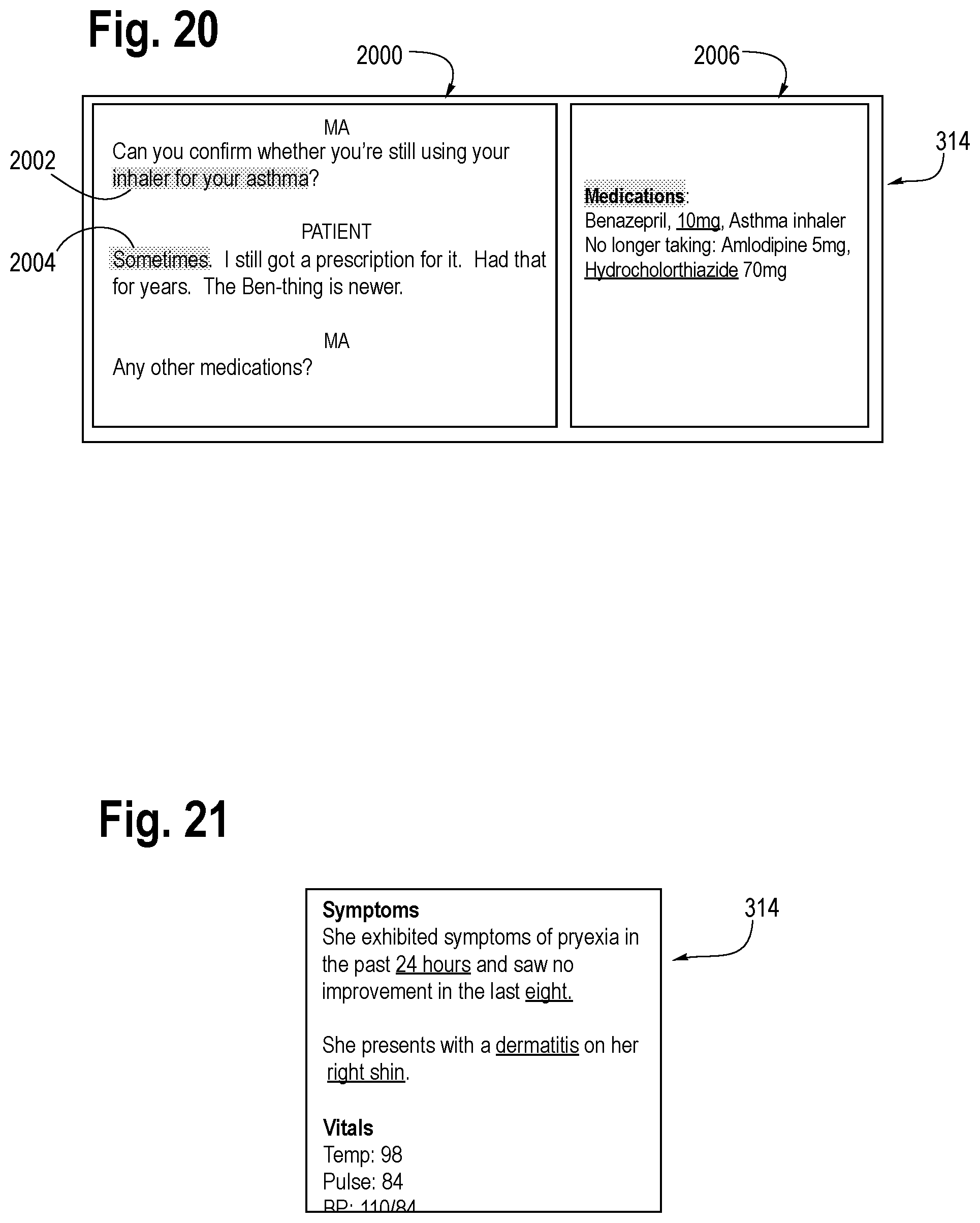 Patent US12322511 Figure 10 – Interface for patient-provider conversation and auto-generation of note or summary