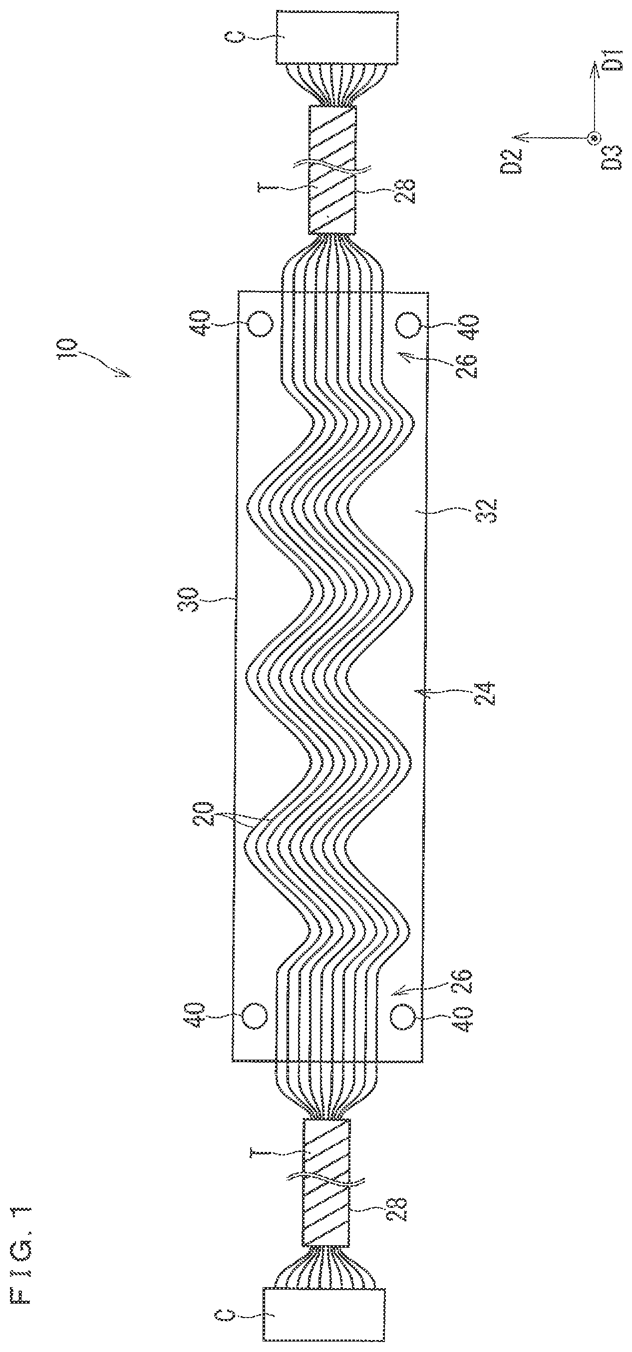 Patent US12322529 Figure 1 – Wiring member and device with movable part provided with same