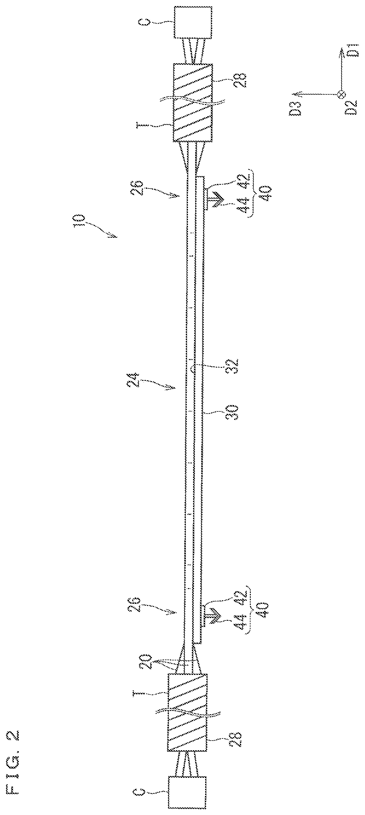 Patent US12322529 Figure 2 – Wiring member and device with movable part provided with same
