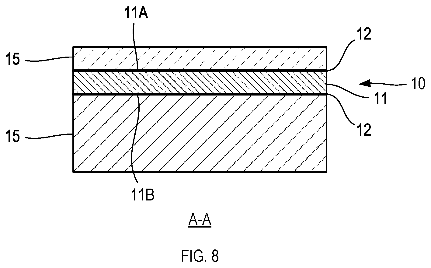 Patent US12322534 Figure 8 – Magnetic sheet, wound magnetic sheet, and multilayer magnetic sheet