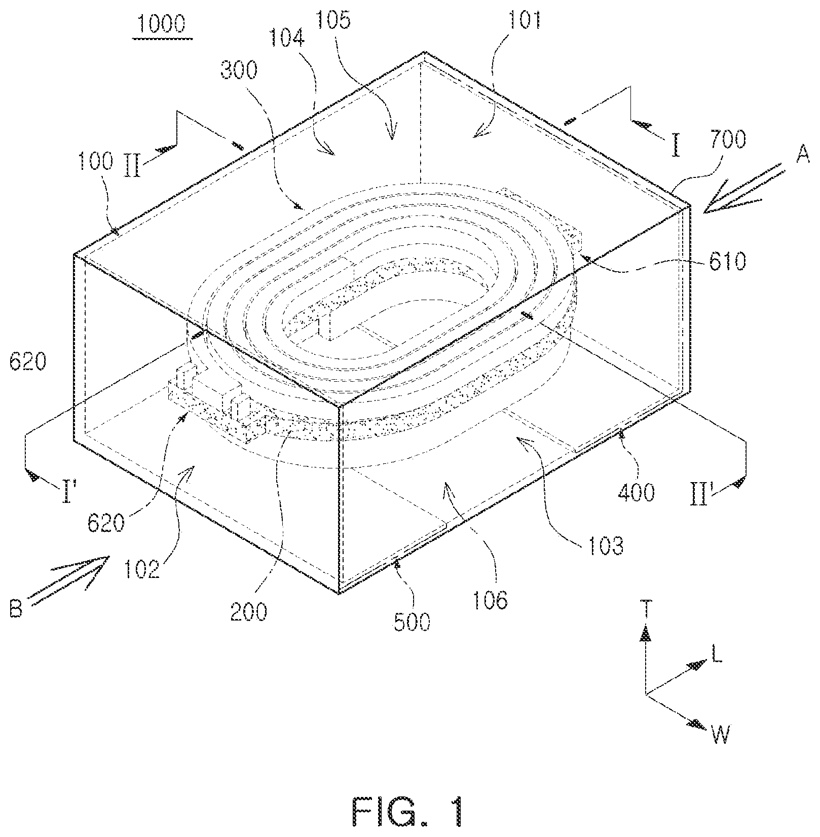 Patent US12322536 Figure 1 – Coil component