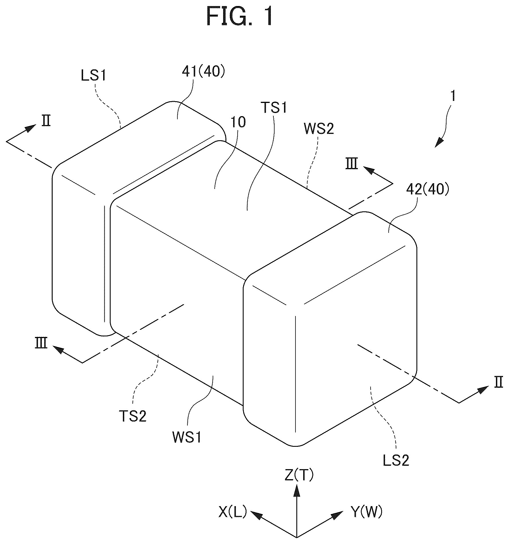 Patent US12322551 Figure 1 – Multilayer ceramic capacitor