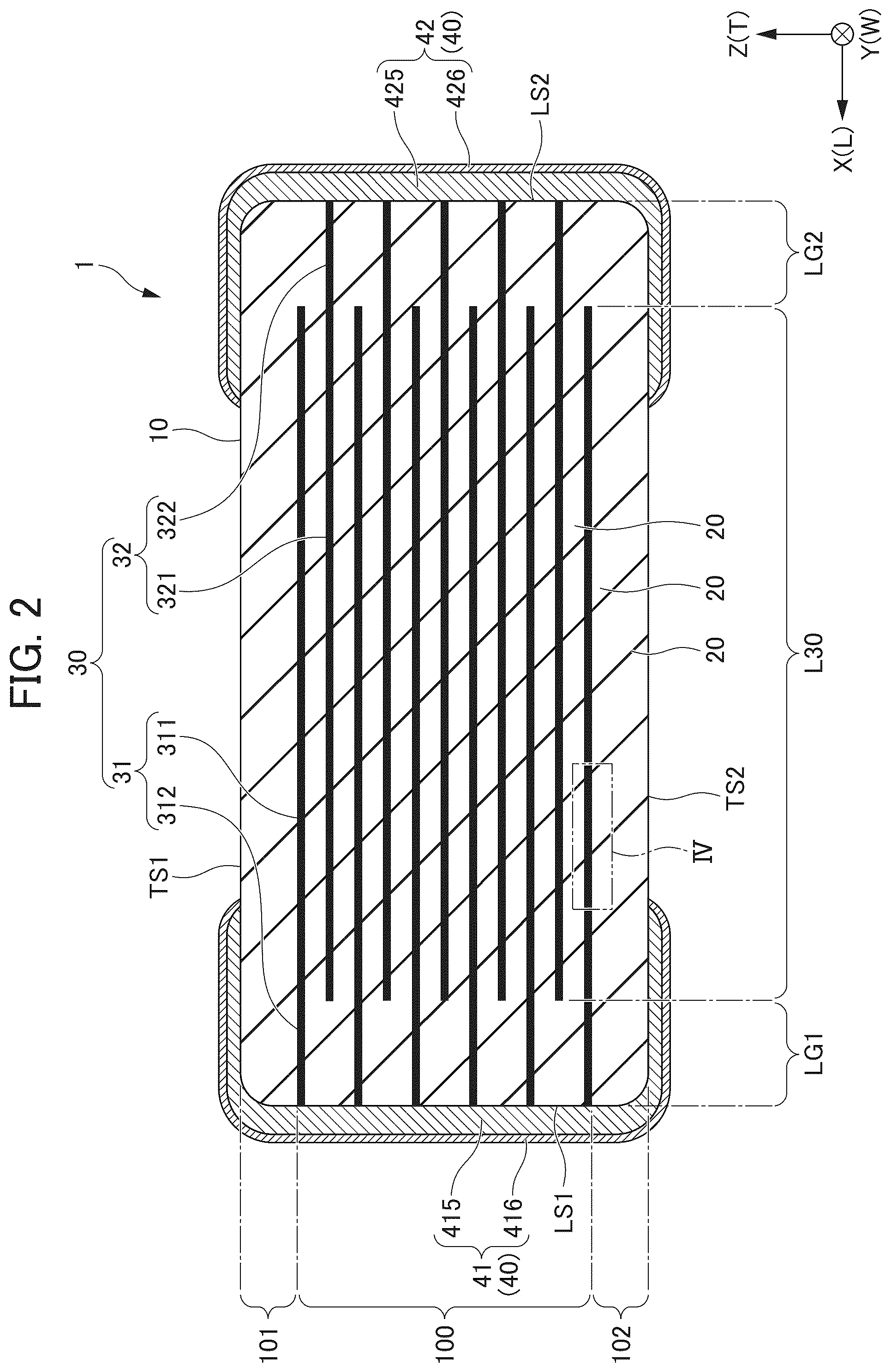 Patent US12322551 Figure 2 – Multilayer ceramic capacitor