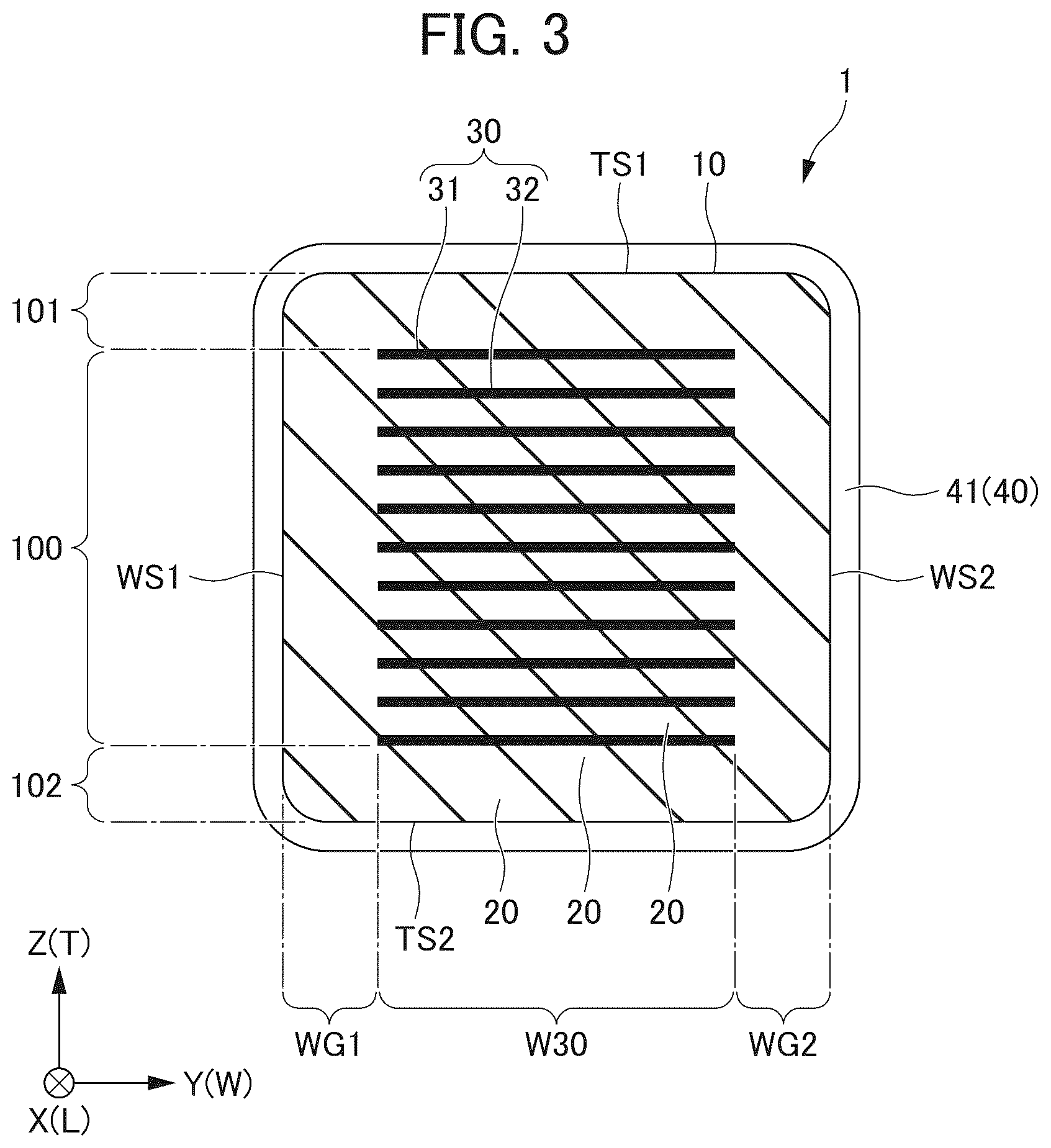 Patent US12322551 Figure 3 – Multilayer ceramic capacitor