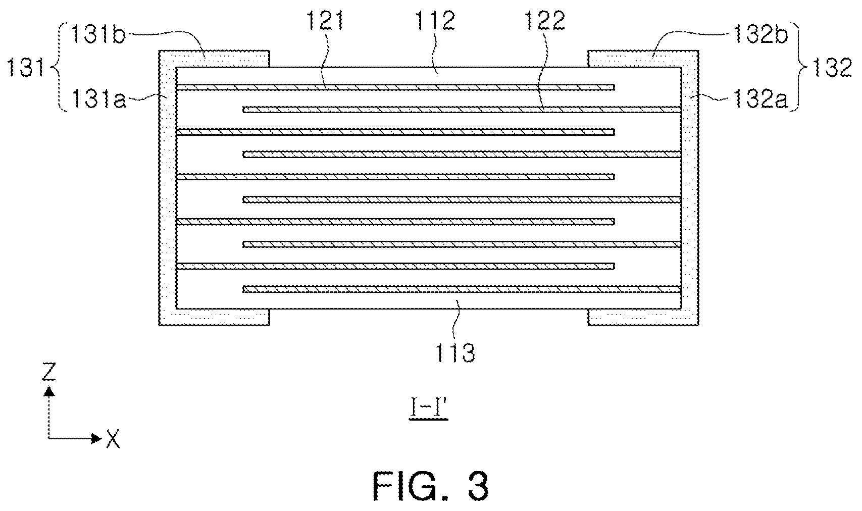 Patent US12322557 Figure 3 – Electronic component and board having the same mounted thereon