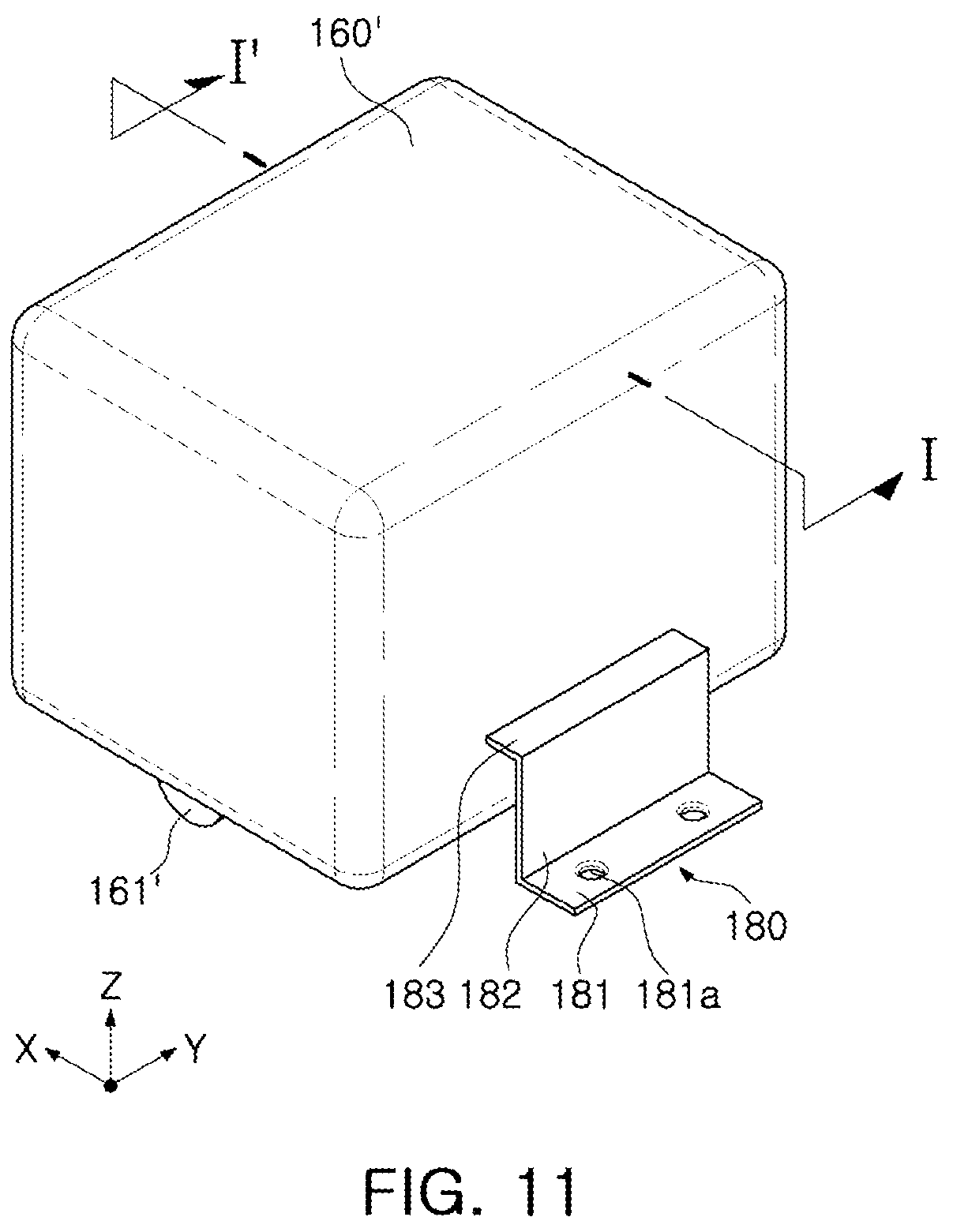 Patent US12322557 Figure 8 – Electronic component and board having the same mounted thereon