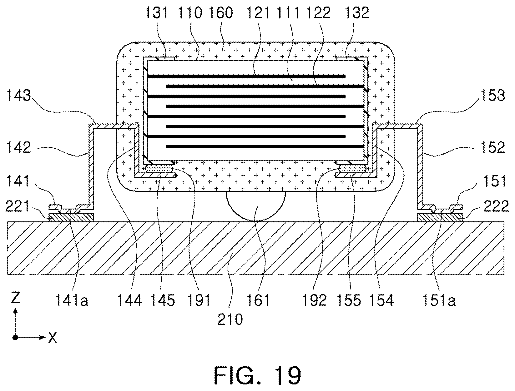 Patent US12322557 Figure 13 – Electronic component and board having the same mounted thereon