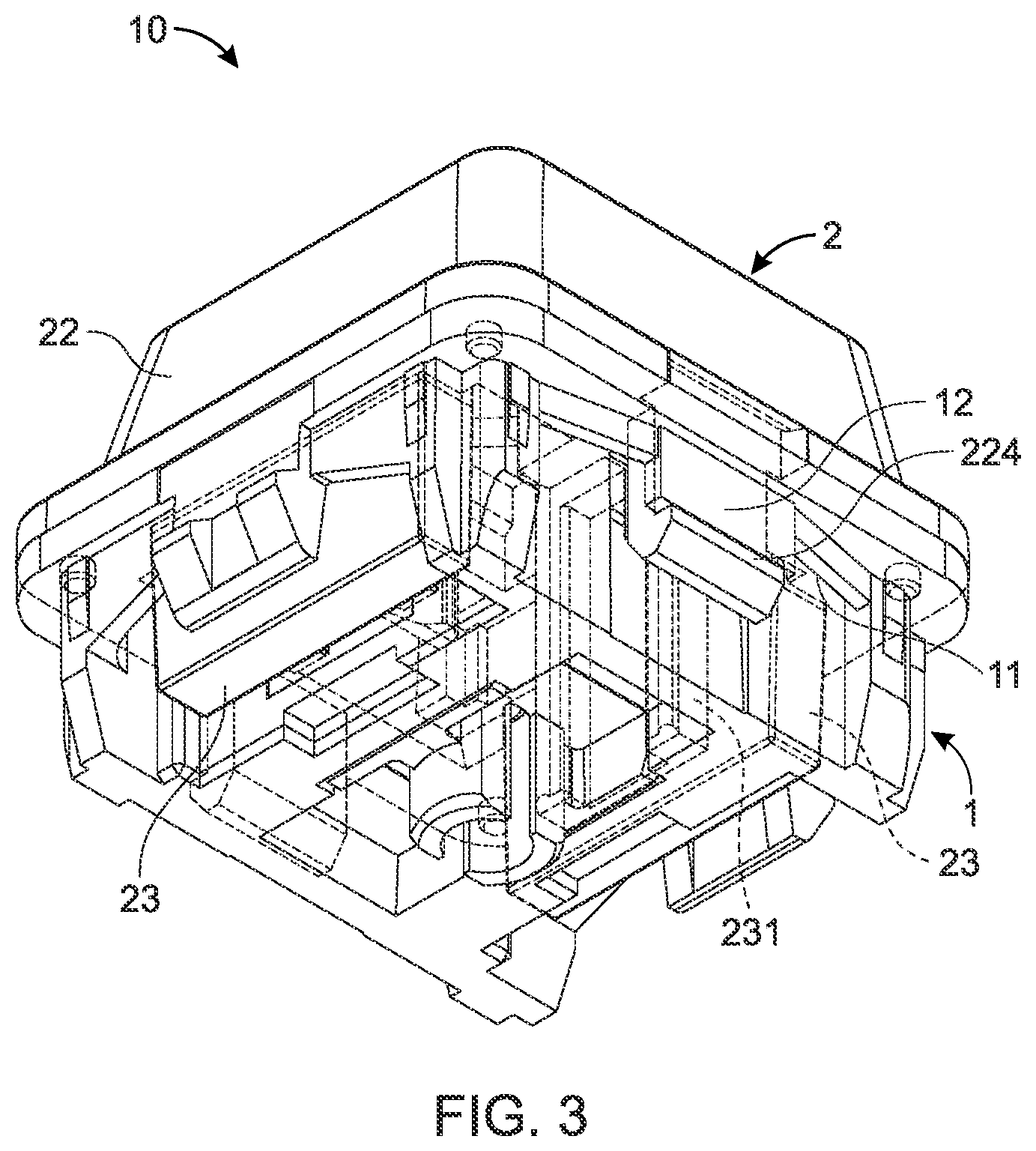 Patent US12322558 Figure 3 – Key structure with light-guiding function