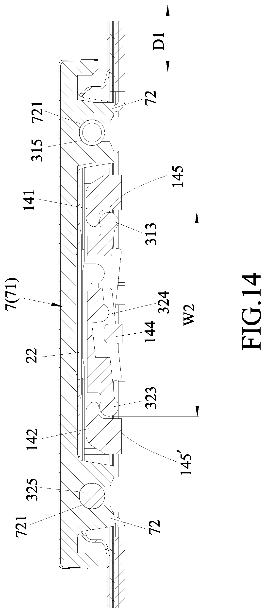 Patent US12322559 Figure 14 – Low-travel key device