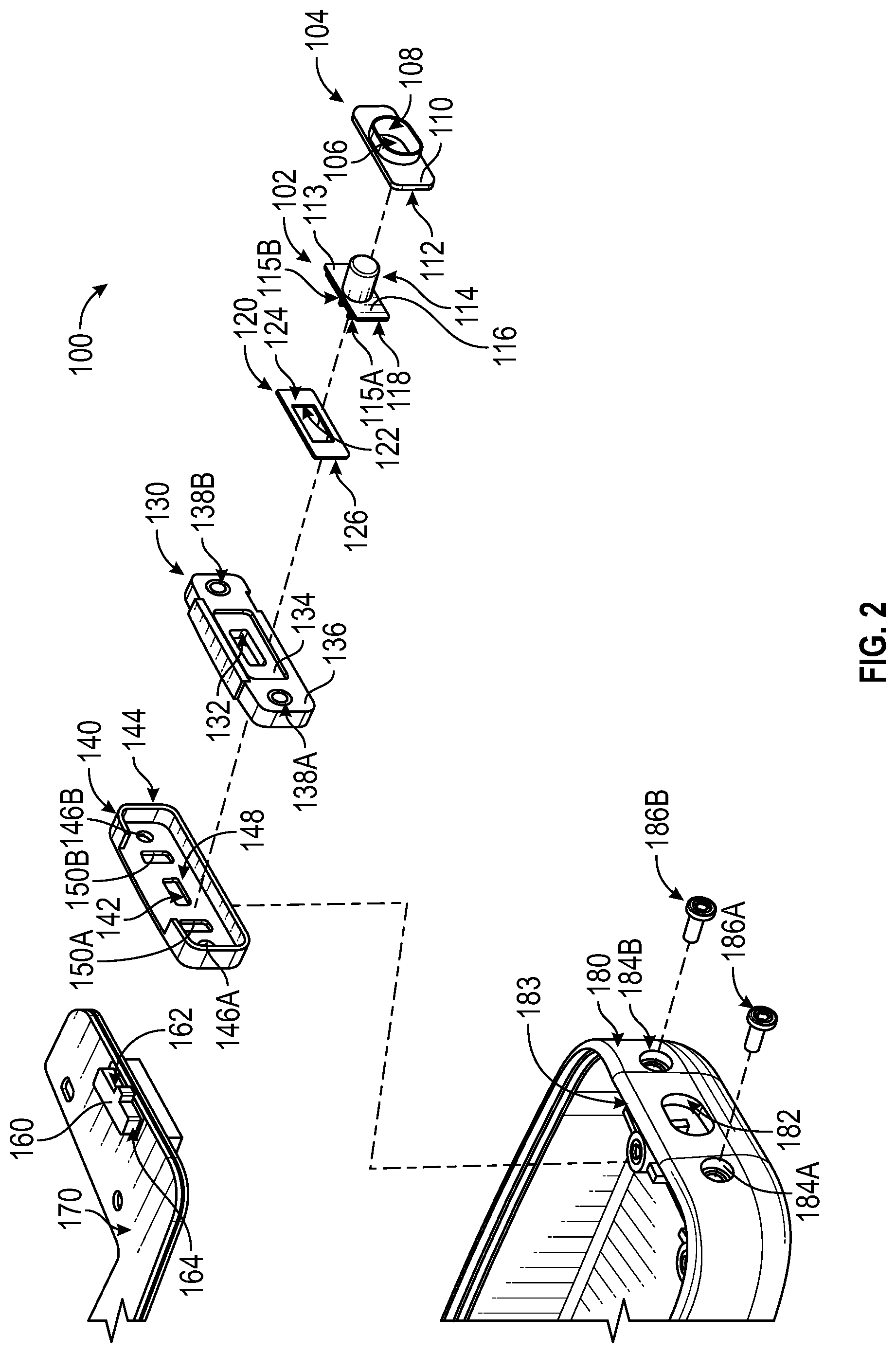 Patent US12322560 Figure 2 – Slide switch with elastomer web