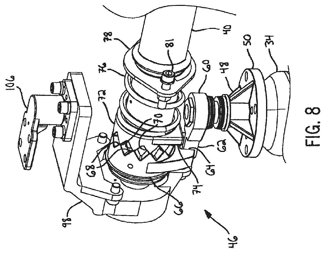 Patent US12322561 Figure 8 – Side break air switch with anti-rolling blade lock