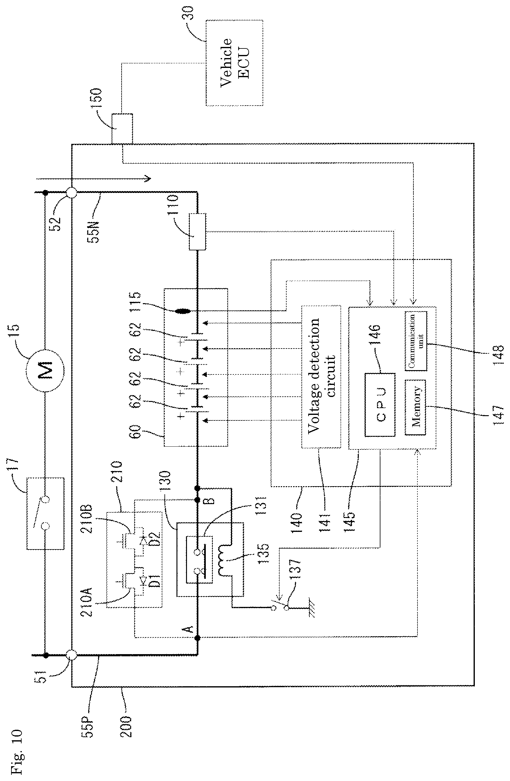 Patent US12322562 Figure 8 – Protective device, energy storage apparatus, and method for reducing contact resistance of relay