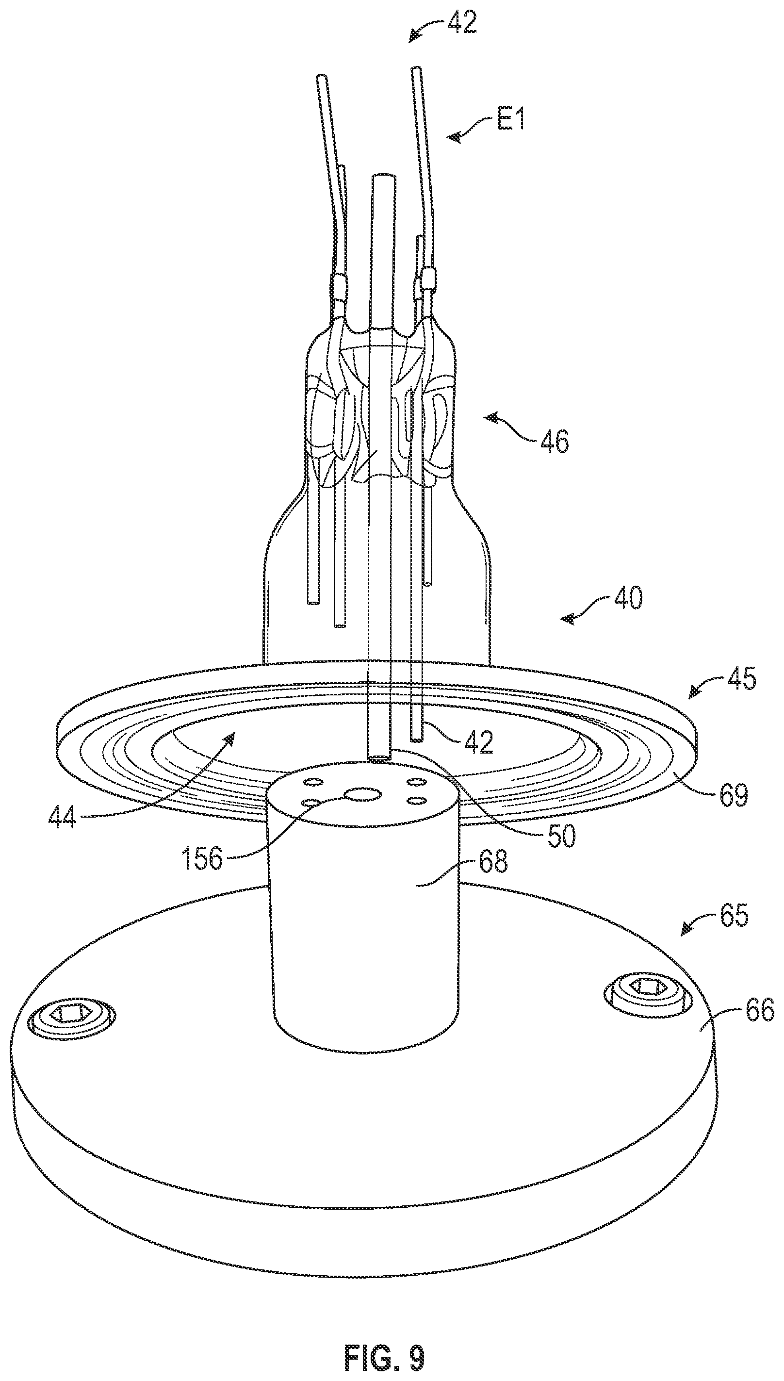 Patent US12322567 Figure 7 – Vacuum tube insert assembly with feed-through pin plug and mating socket