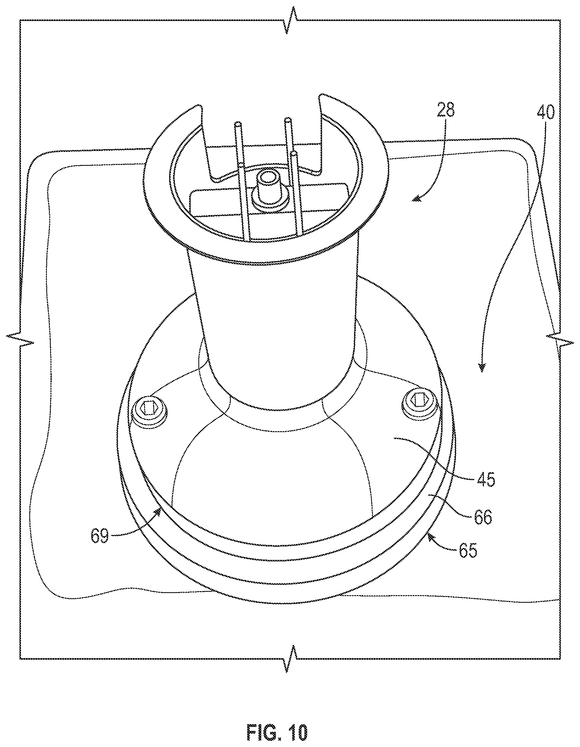 Patent US12322567 Figure 8 – Vacuum tube insert assembly with feed-through pin plug and mating socket