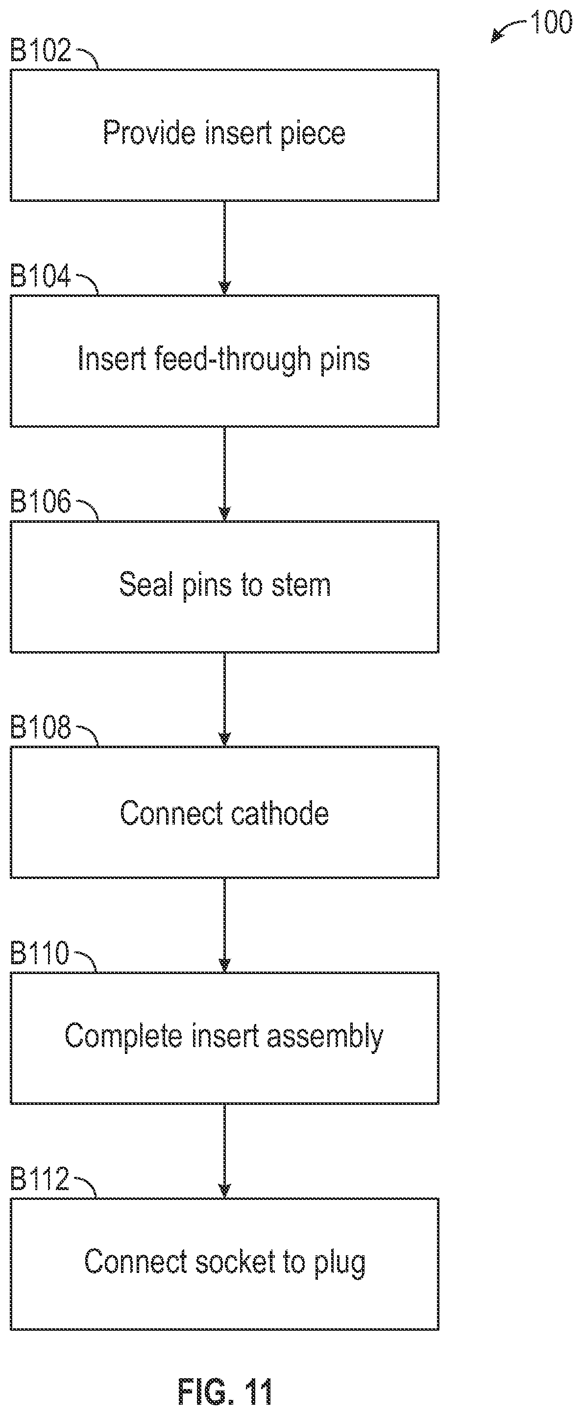 Patent US12322567 Figure 9 – Vacuum tube insert assembly with feed-through pin plug and mating socket