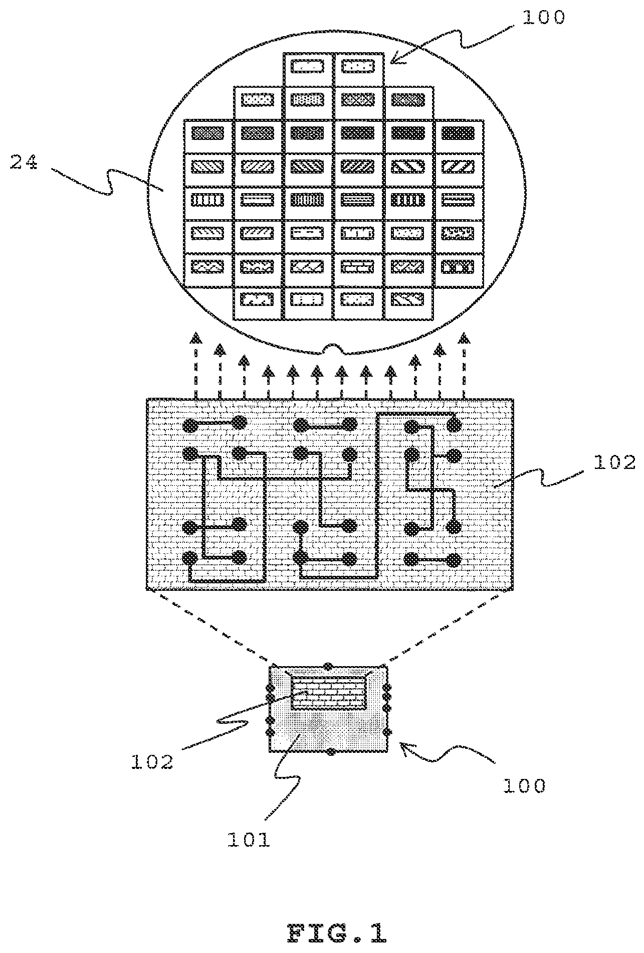 Patent US12322569 Figure 1 – Method and system for fabricating unique chips using a charged particle multi-beamlet lithography system