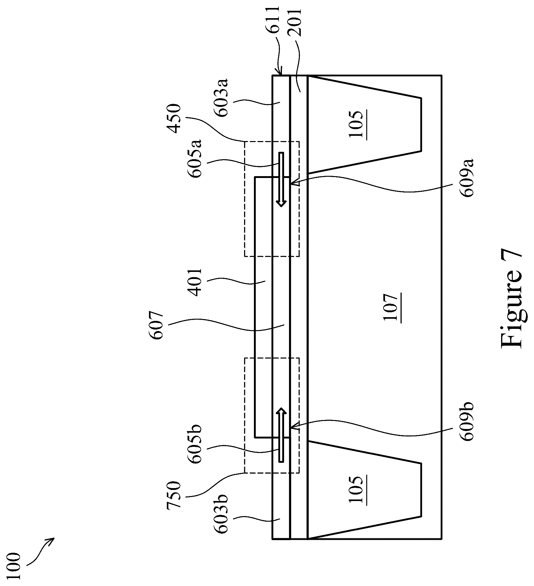 Patent US12322595 Figure 7 – Semiconductor devices devices including crystallized layer having multiple crystalline orientations and methods of manufacture
