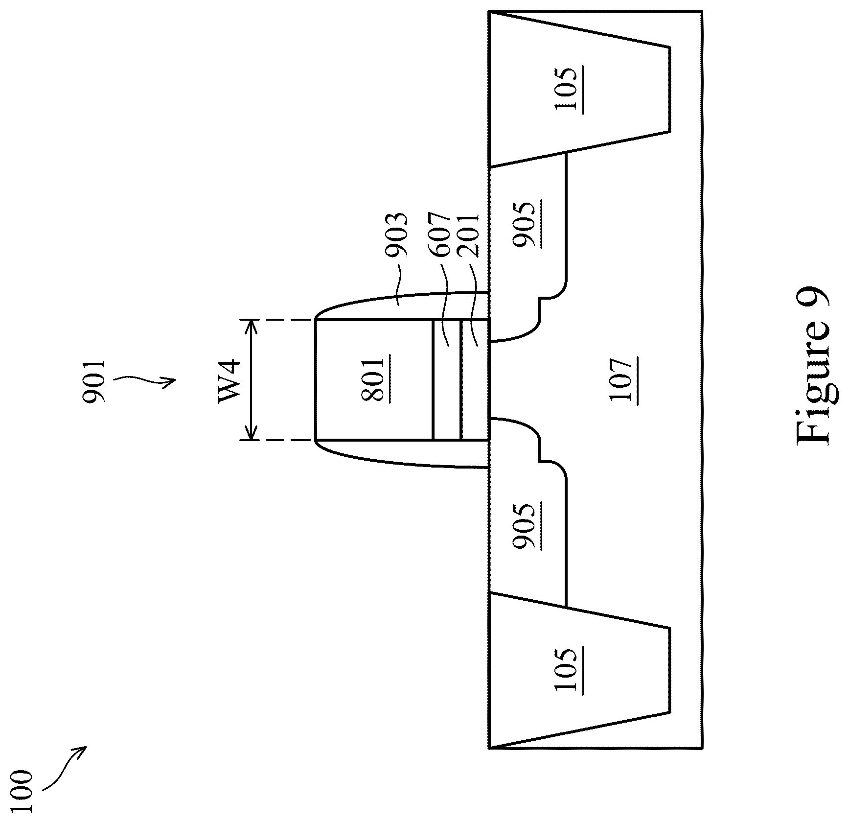 Patent US12322595 Figure 9 – Semiconductor devices devices including crystallized layer having multiple crystalline orientations and methods of manufacture