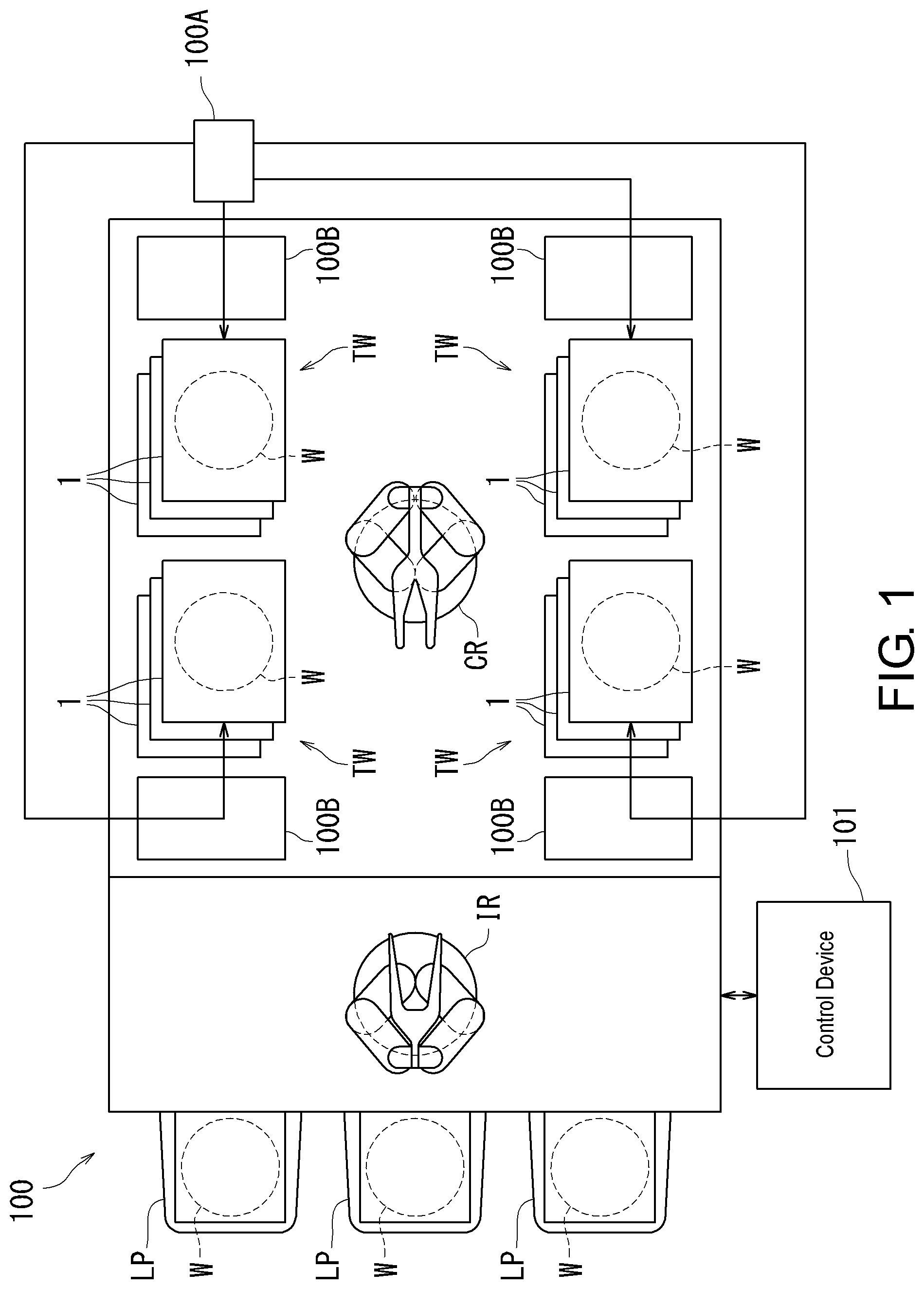 Patent US12322600 — Substrate treatment apparatus, substrate treatment method, substrate treatment system, and learning data generation method — Figure 1