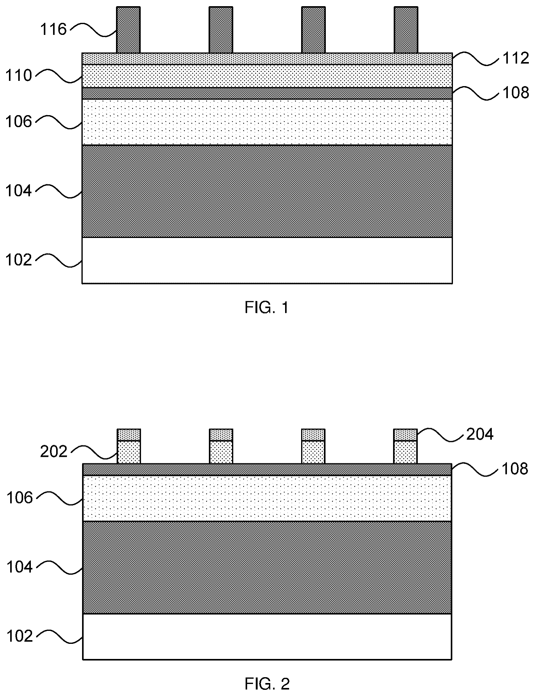 Patent US12322601 Figure 1 – Alternating hardmasks for tight-pitch line formation
