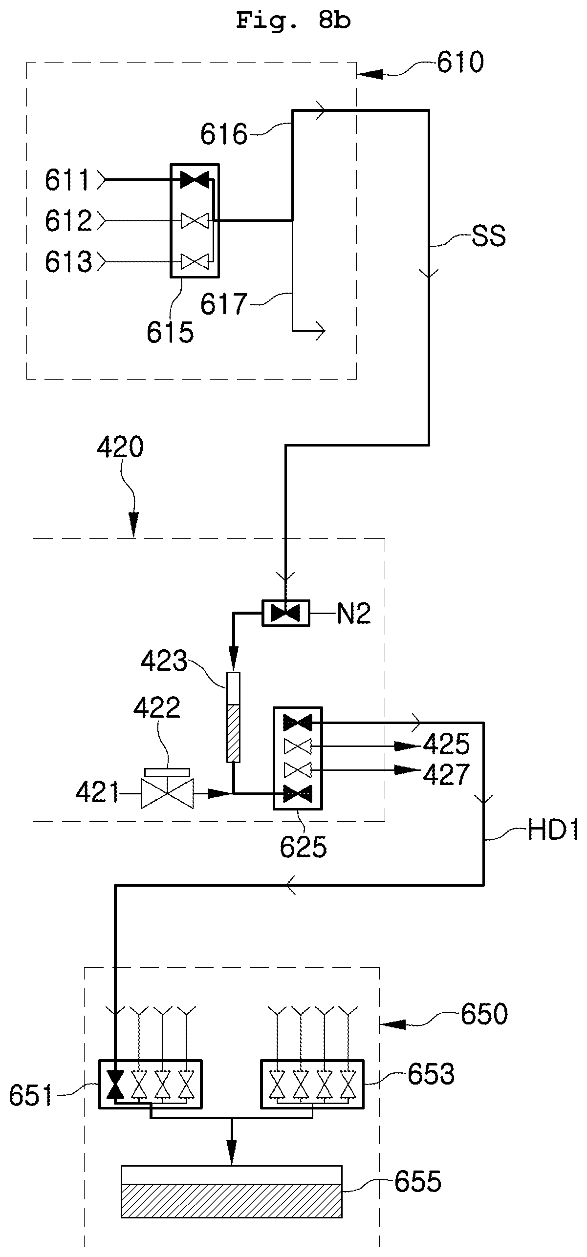 Patent US12322610 Figure 9 – Processing liquid supply apparatus and method of removing solids from processing liquid supply apparatus