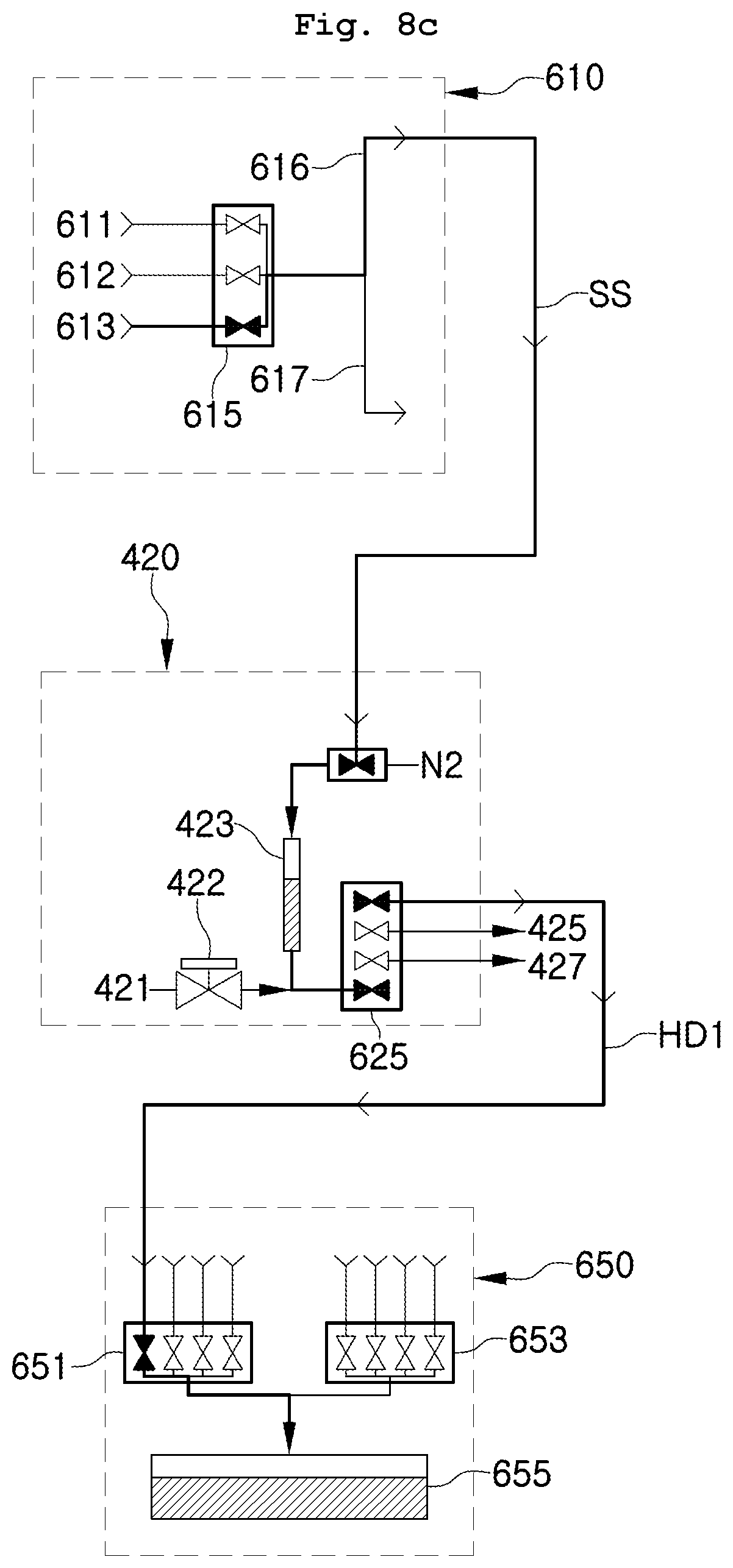 Patent US12322610 Figure 10 – Processing liquid supply apparatus and method of removing solids from processing liquid supply apparatus