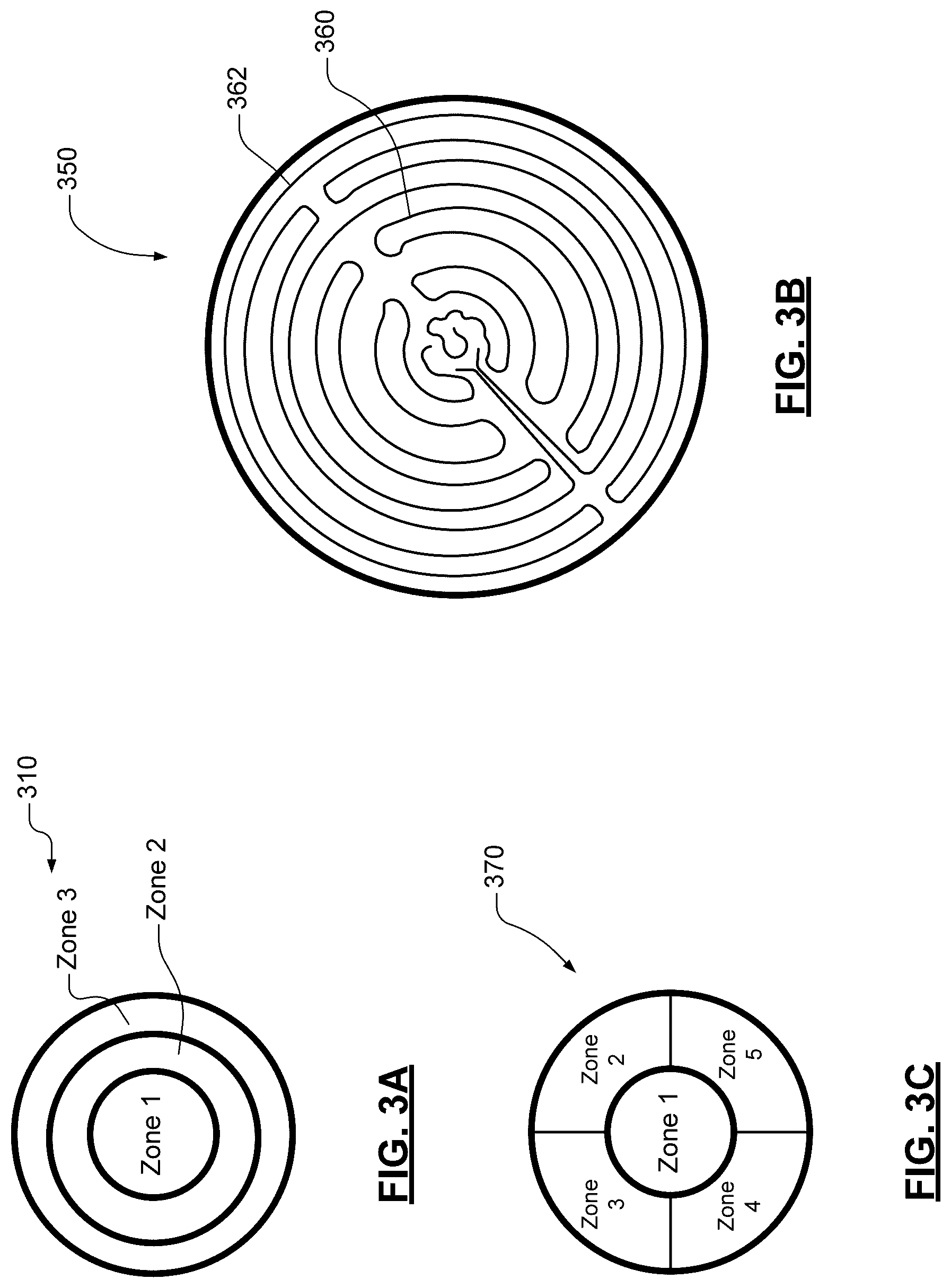 Patent US12322617 Figure 3 – Dual zone heaters for metallic pedestals