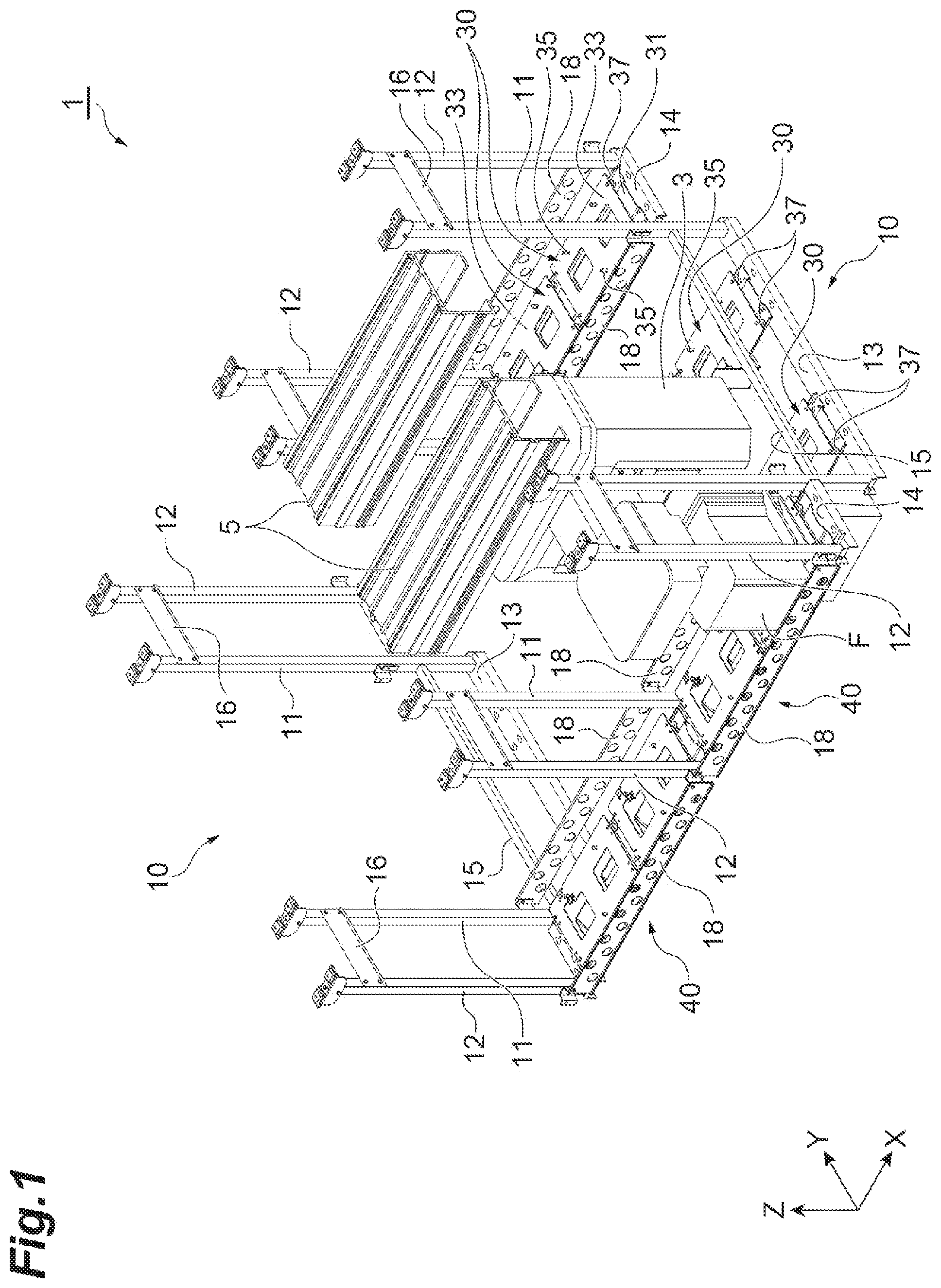 Patent US12322624 Figure 1 – Storage shelf
