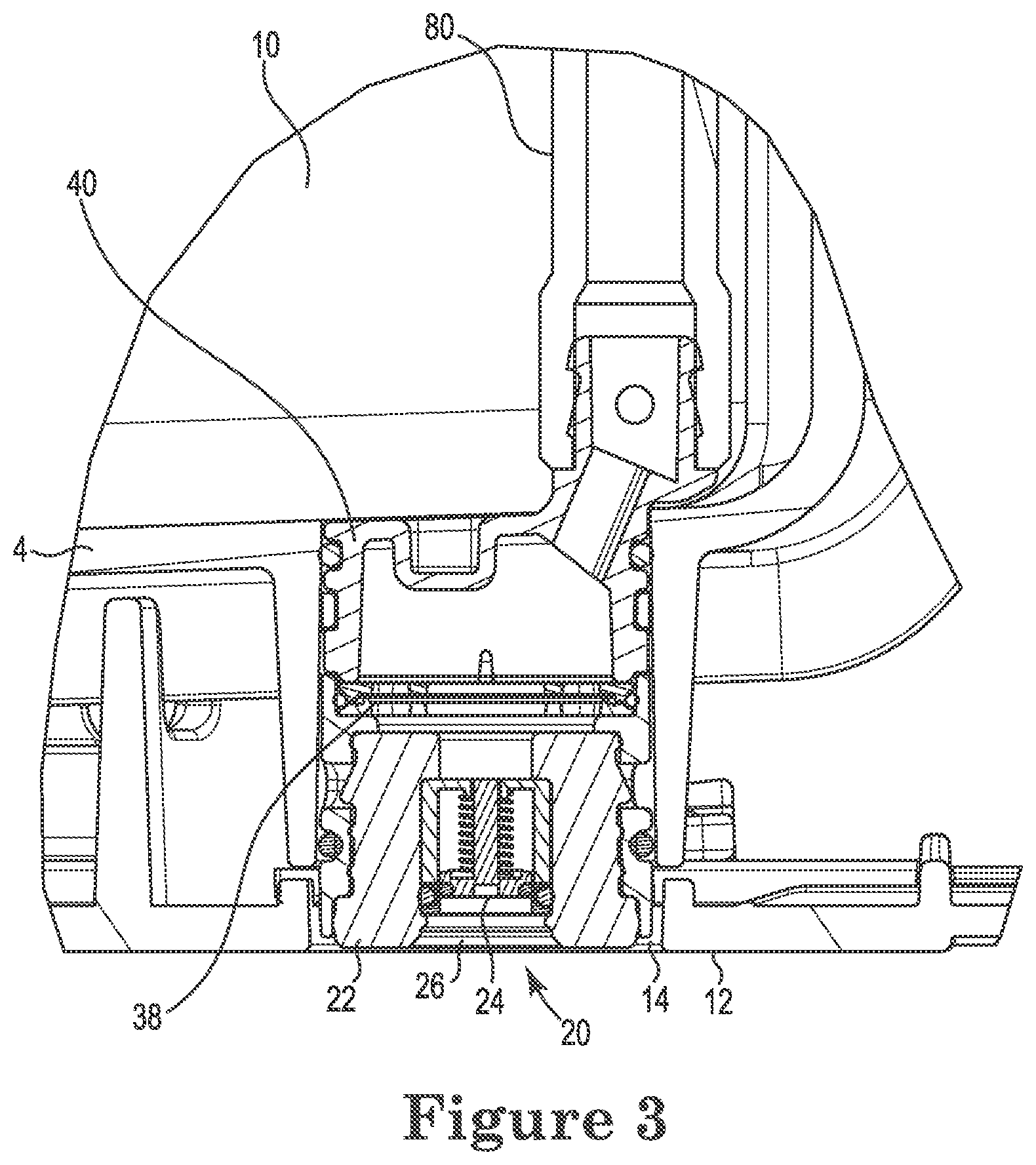 Patent US12322625 Figure 4 – Wafer container purge port assembly