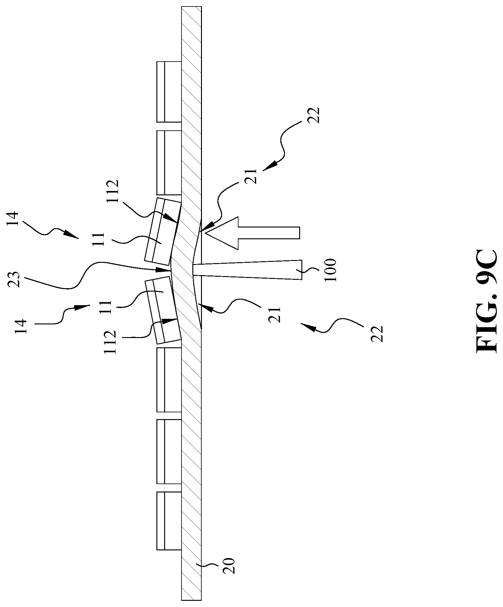 Patent US12322639 Figure 13 – Hybrid bond method for fixing dies